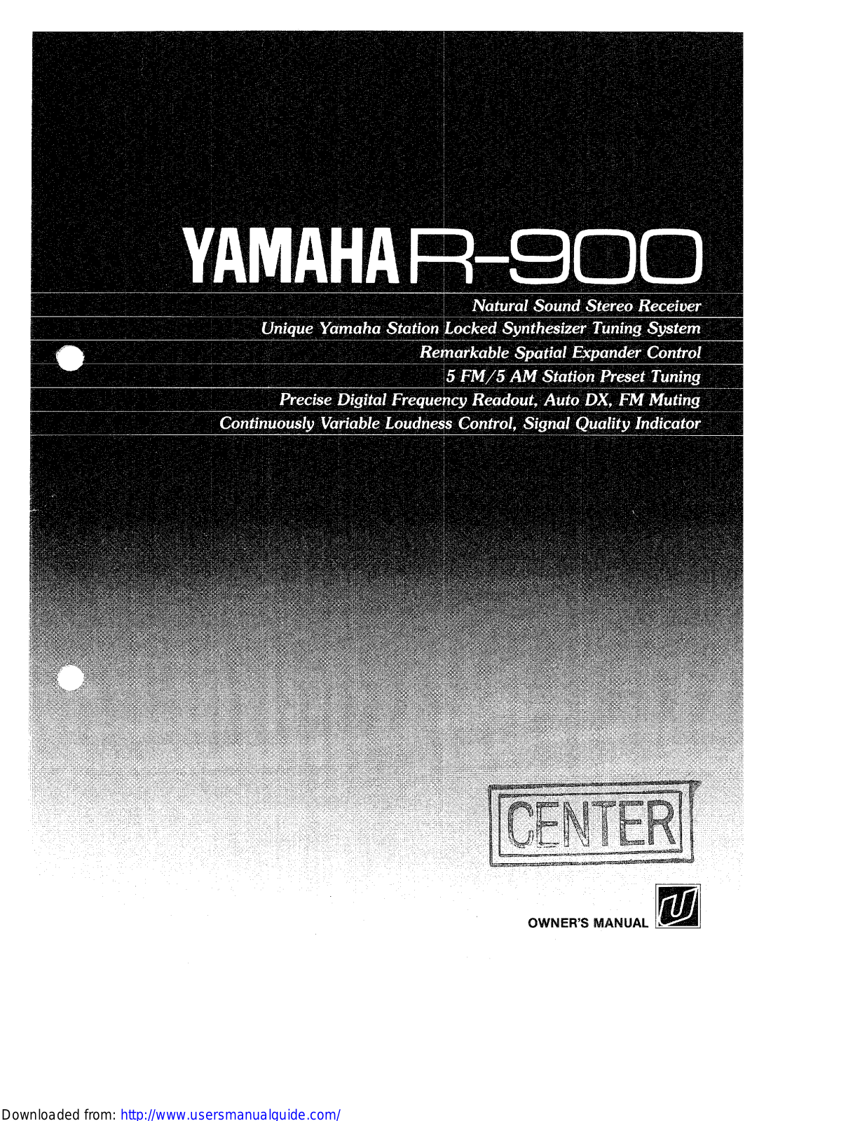 Yamaha Audio R-900 User Manual