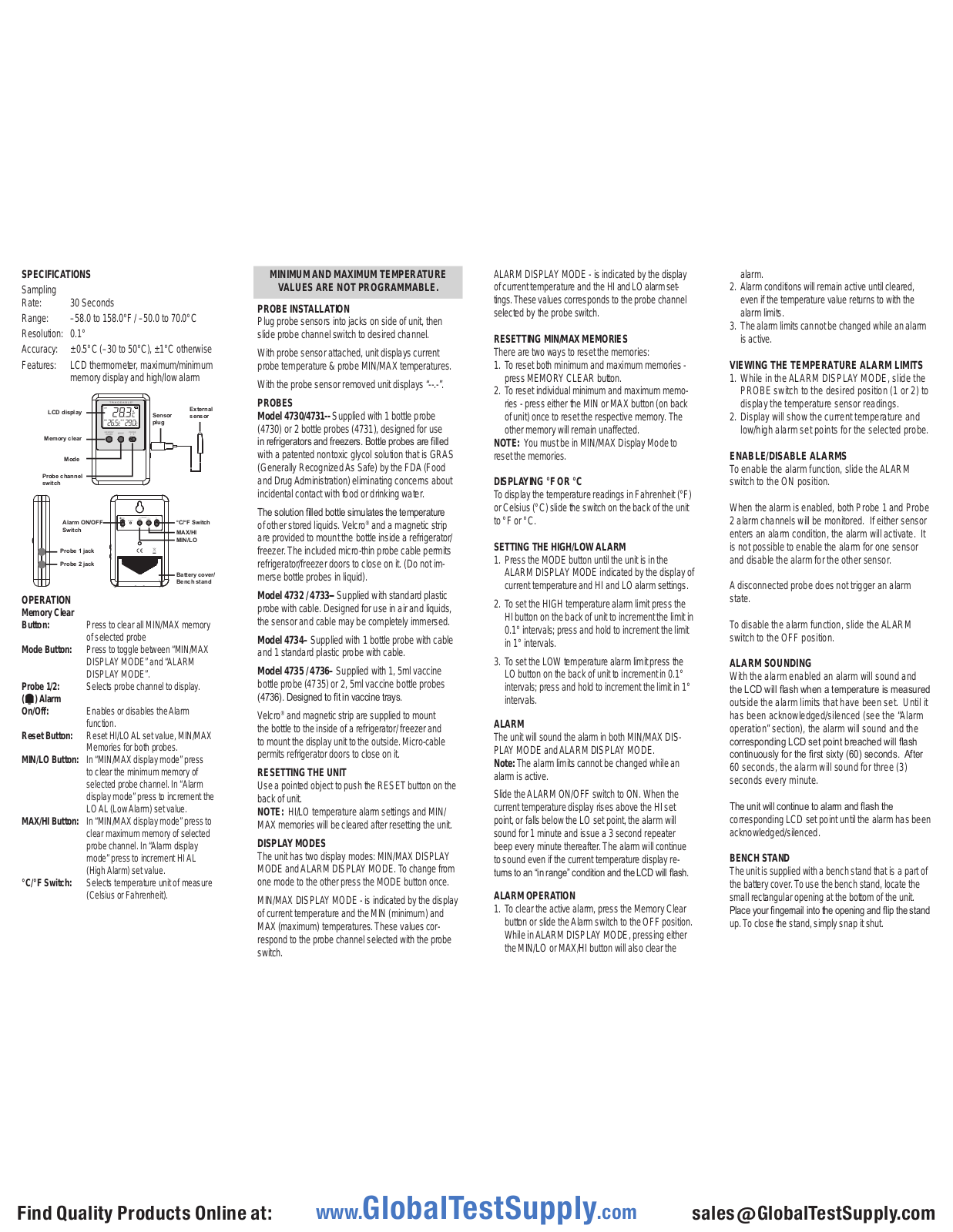 Traceable 98767-55, 98767-58, 98767-56, 98767-60, 98767-61 User manual - ManualMachine.com