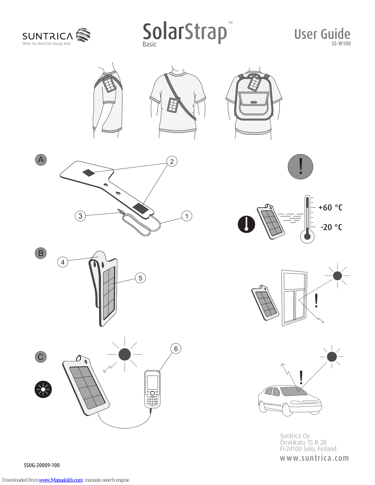 Suntrica SS-W100, SolarStrap Basic User Manual