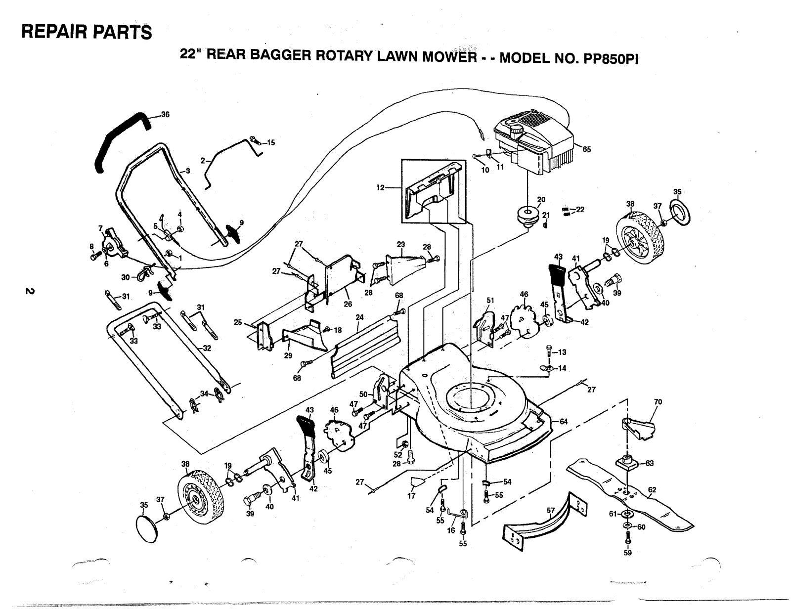 Ayp PP850PI PARTS LIST