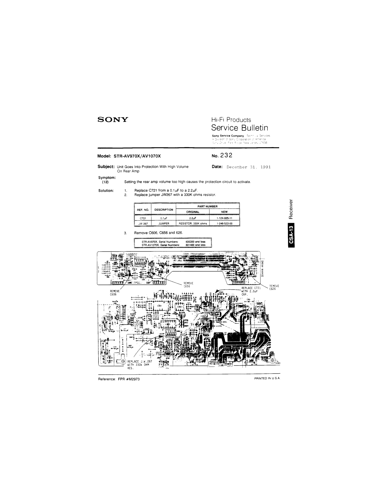 Sony STR-AV970X, STR-AV1070X Service Manual