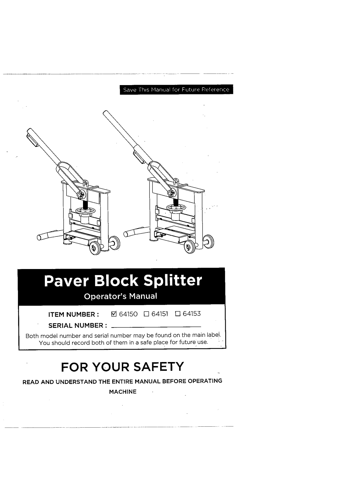 TIYA 64150 Product Manual - ManualMachine.com