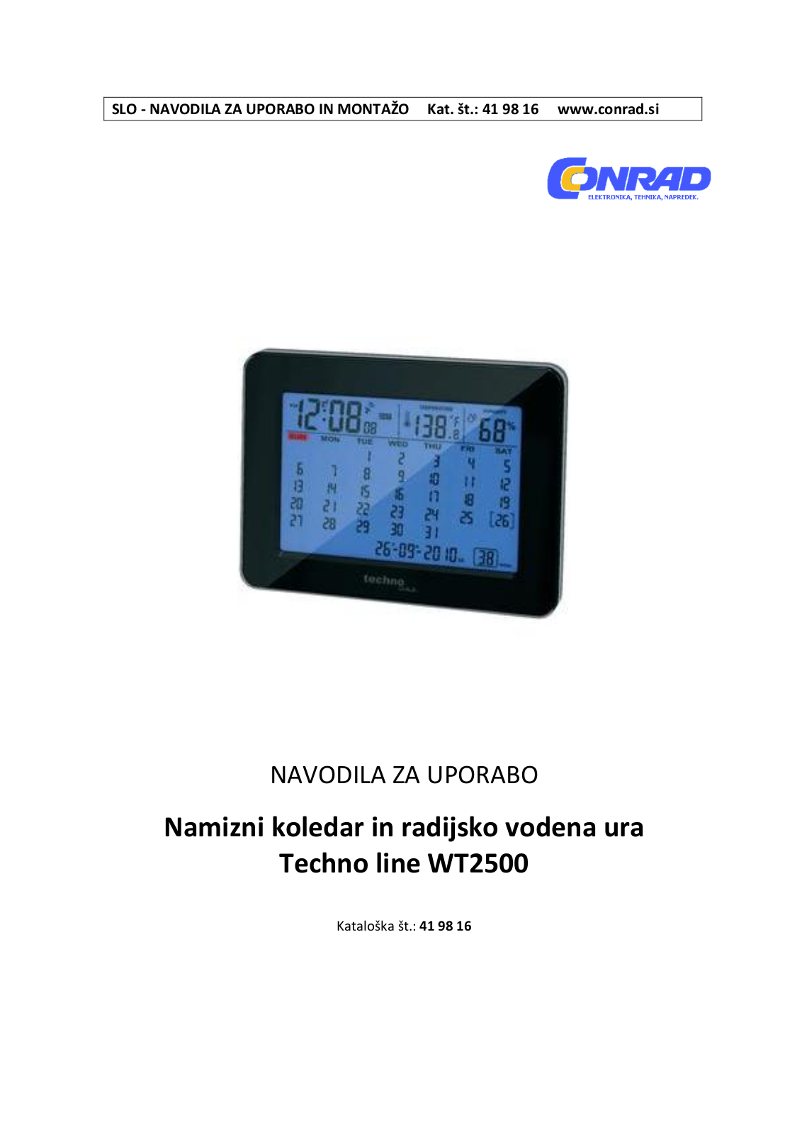 Techno Line WT 2500 User manual