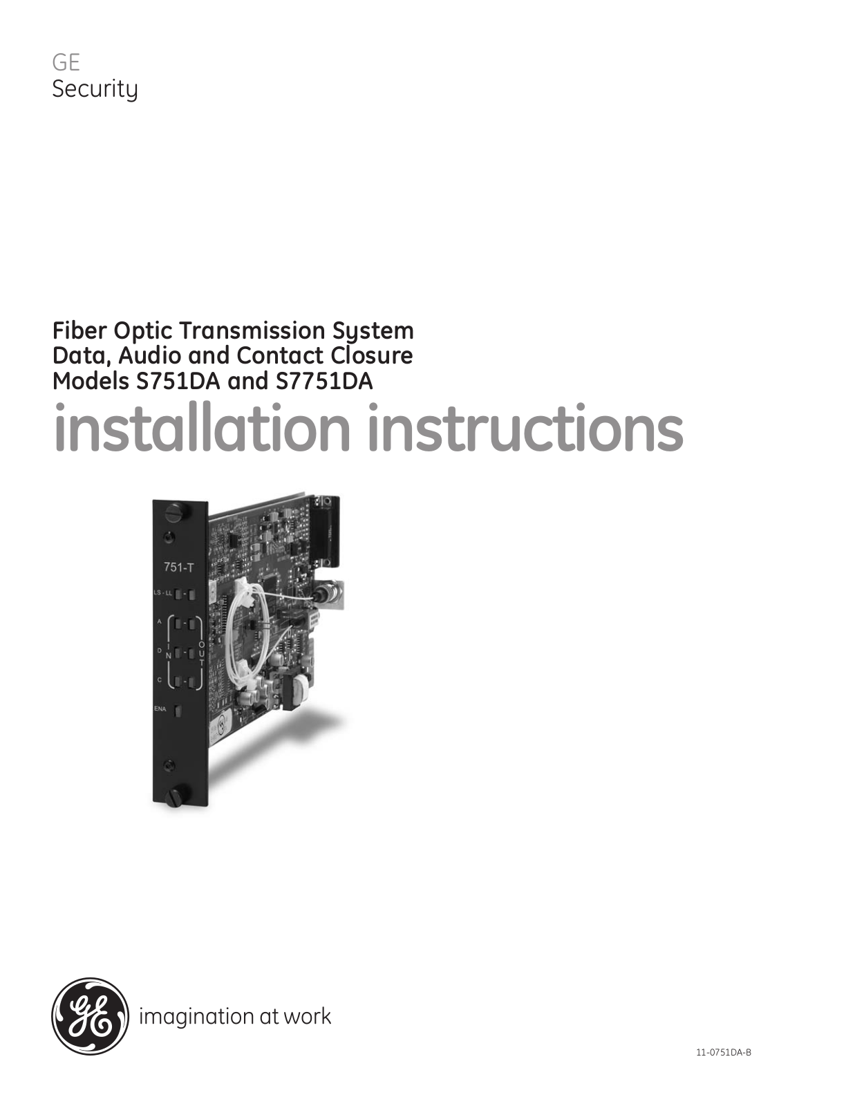 GE Security S7751DAR-RFC1, S7751DAR-RFC2, S7751DAR-RST1, S7751DAR-RST2, S751DAR-RST1 User Manual