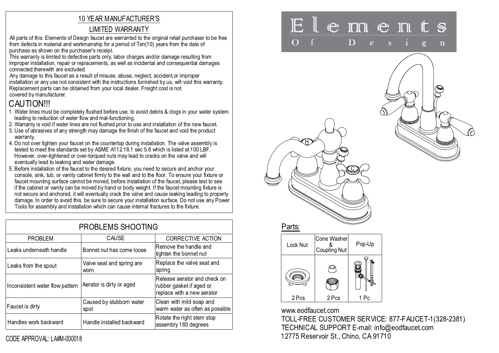 Elements of Design EDE1381 Owner Manual - ManualMachine.com