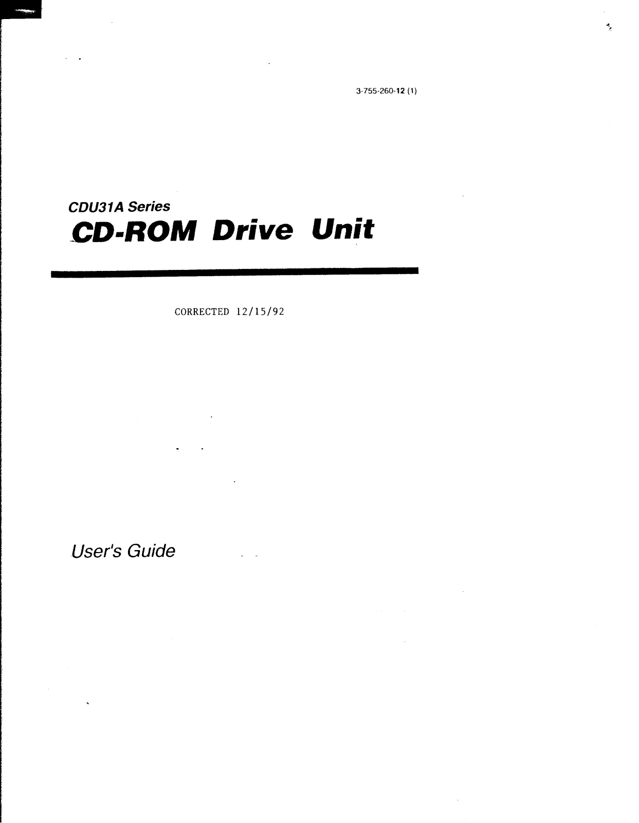 Sony CD-U31A User Manual