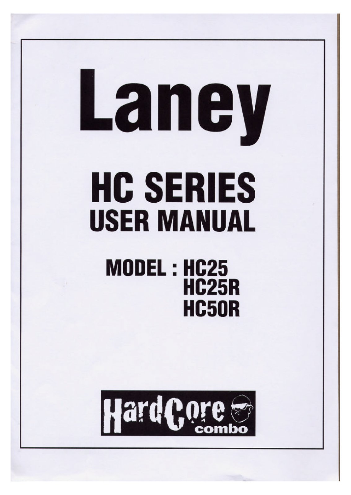 Laney Amplification hc25 User Manual