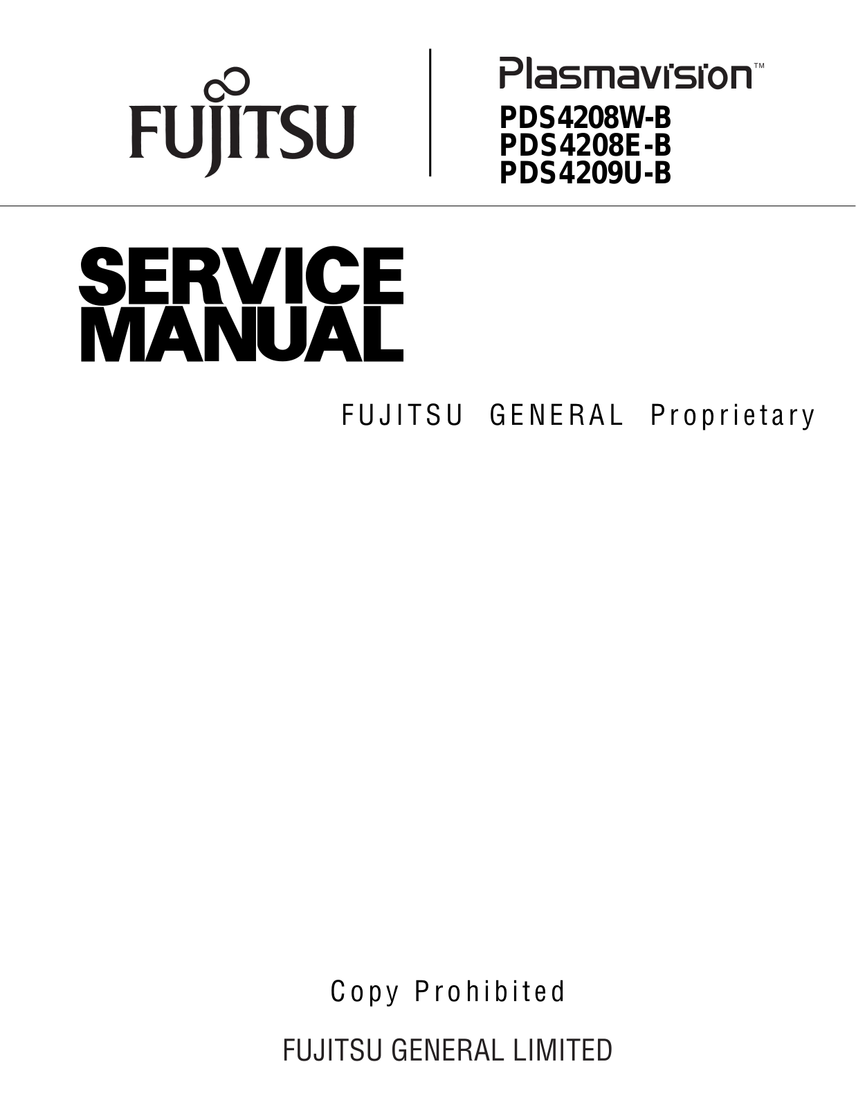 Fujitsu pds4208, pds 4209 schematic