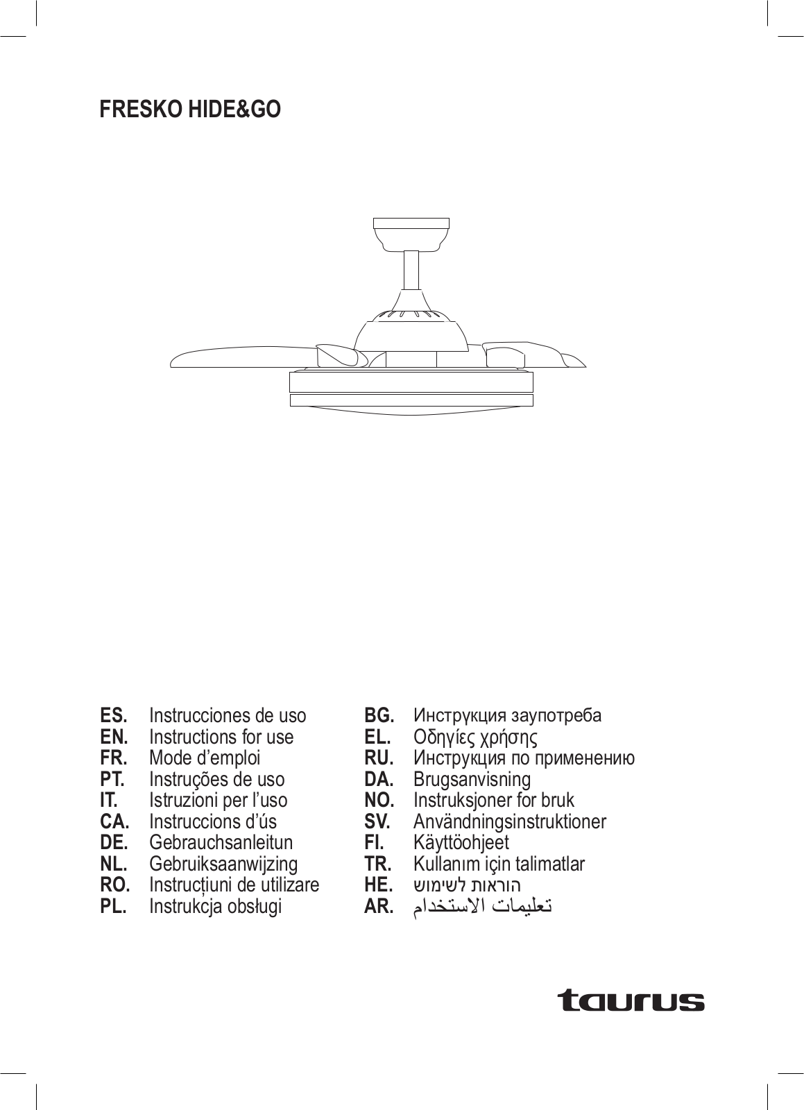 TAURUS Fresko Hide&Go 942122000 User guide