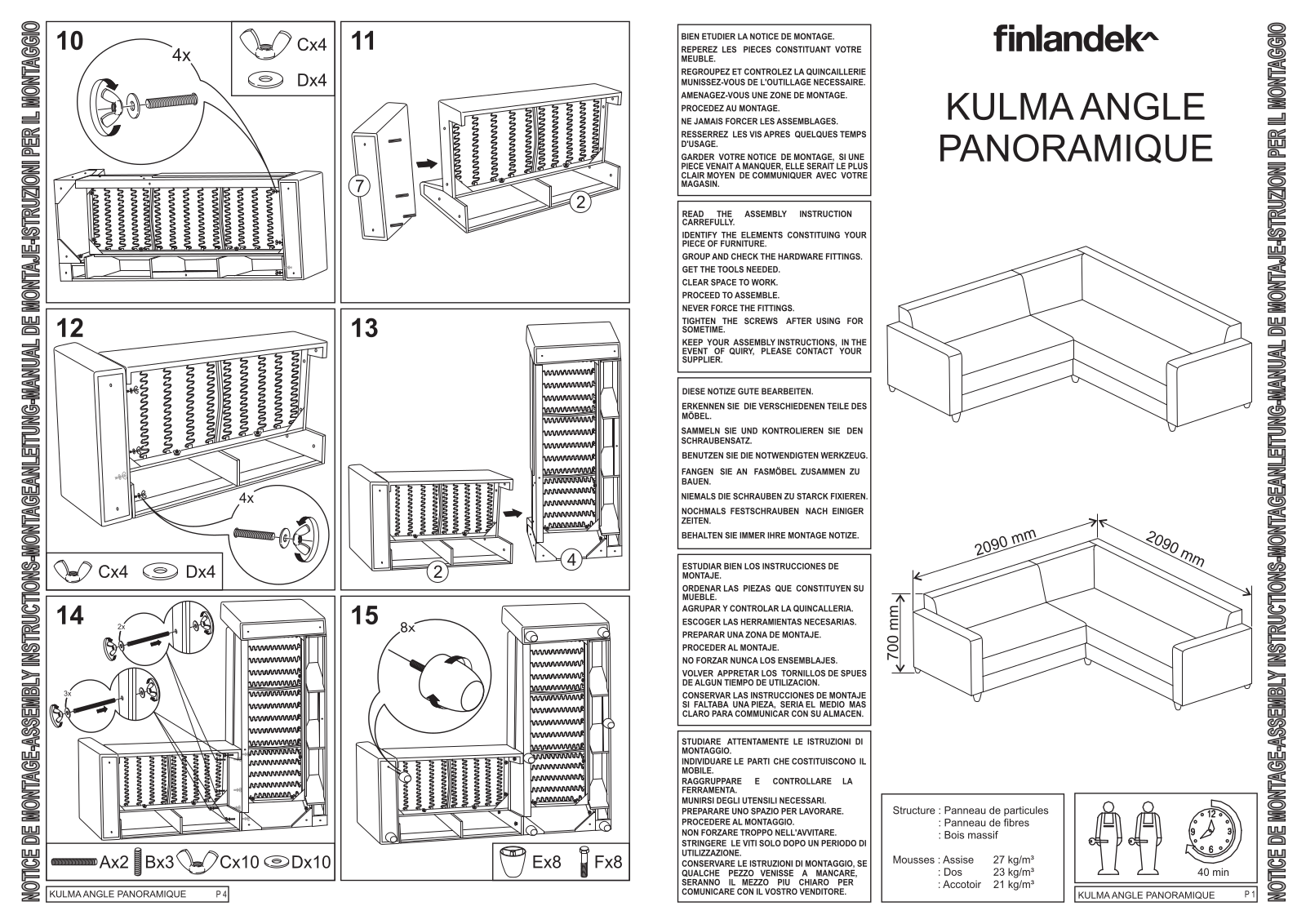 Finlandek KULMA ANGLE PANORAMIQUE User Manual