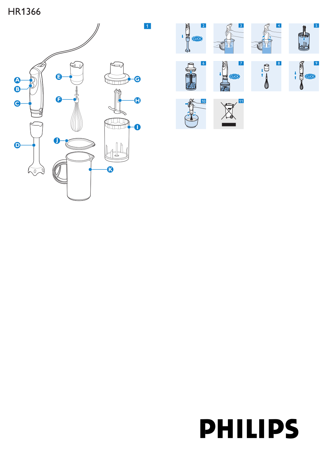 Philips HR1366 User Manual