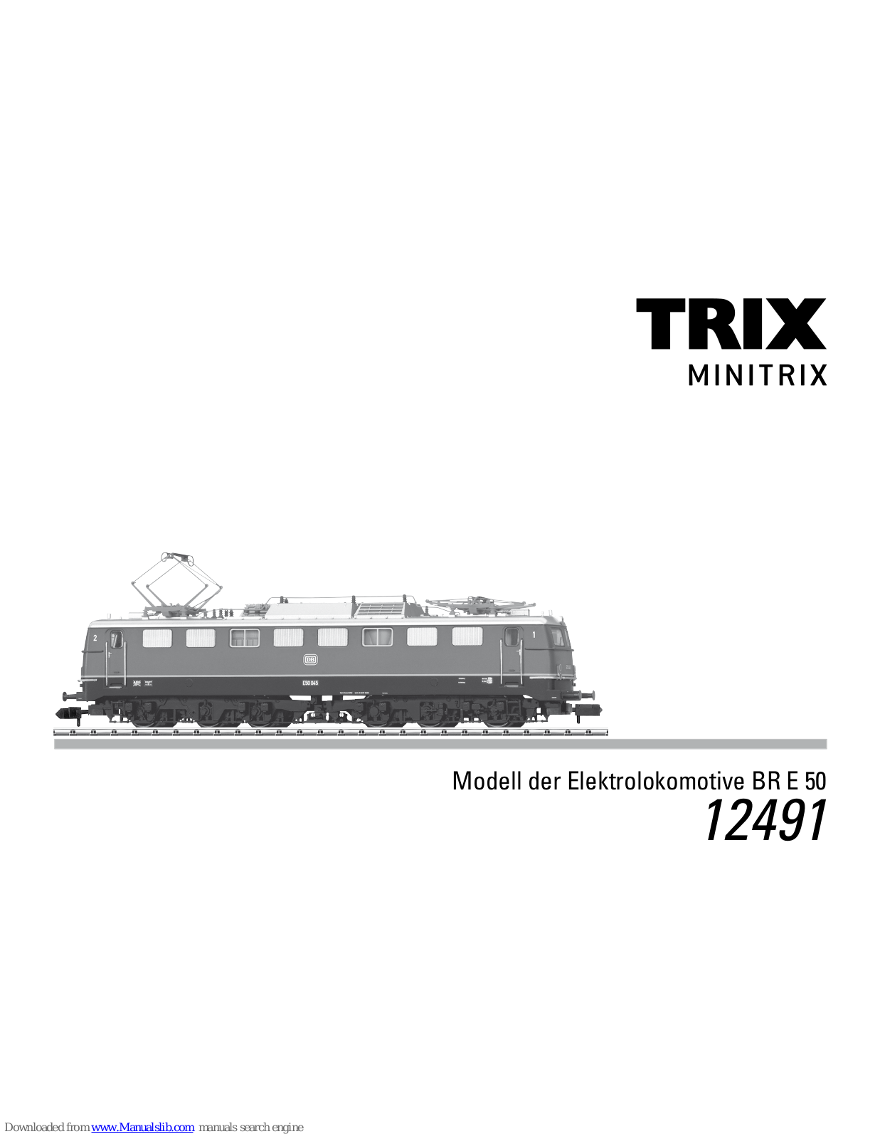 Trix minitrix BR E 50 User Manual