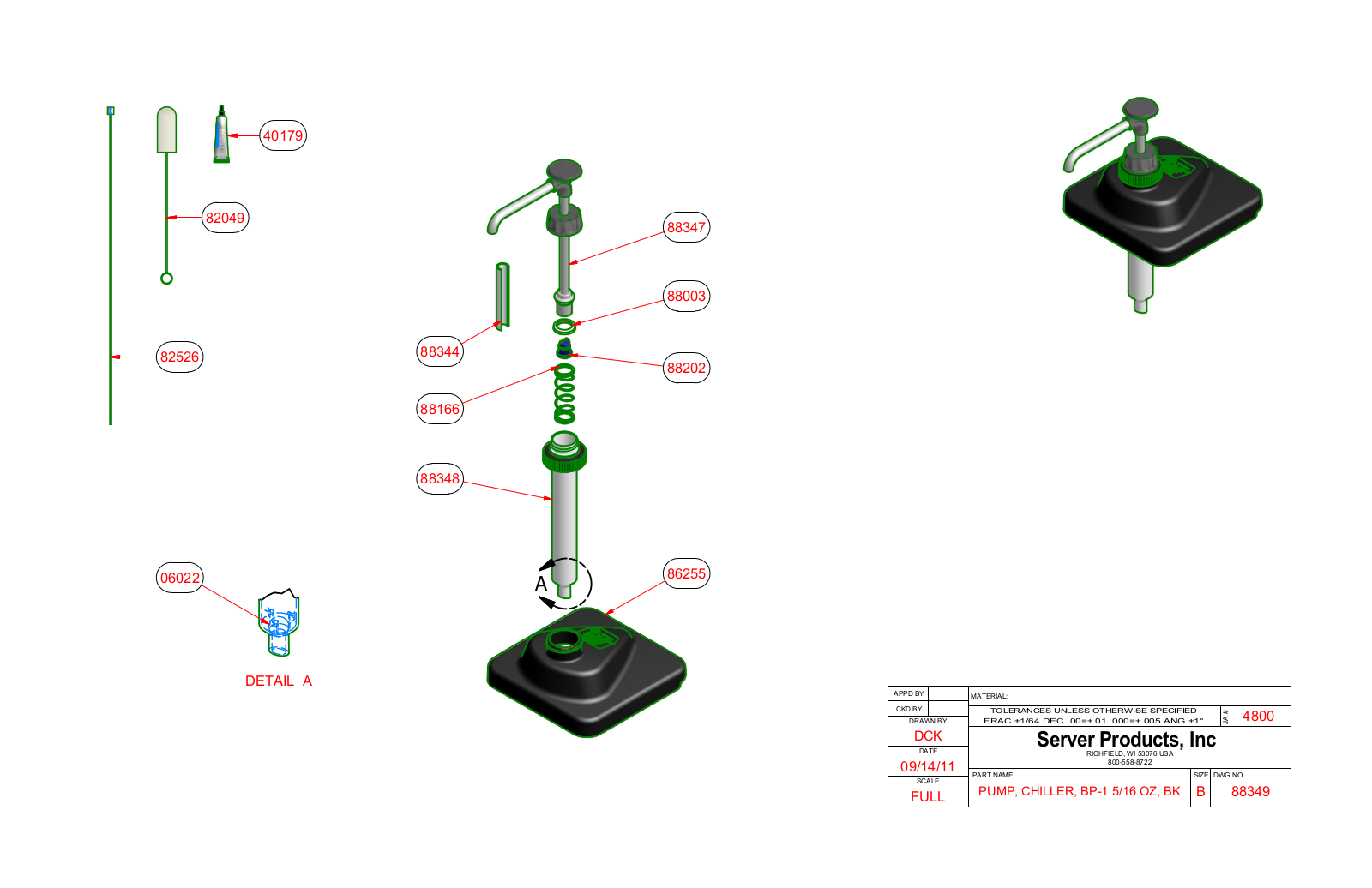 Server 88349 Parts Manual