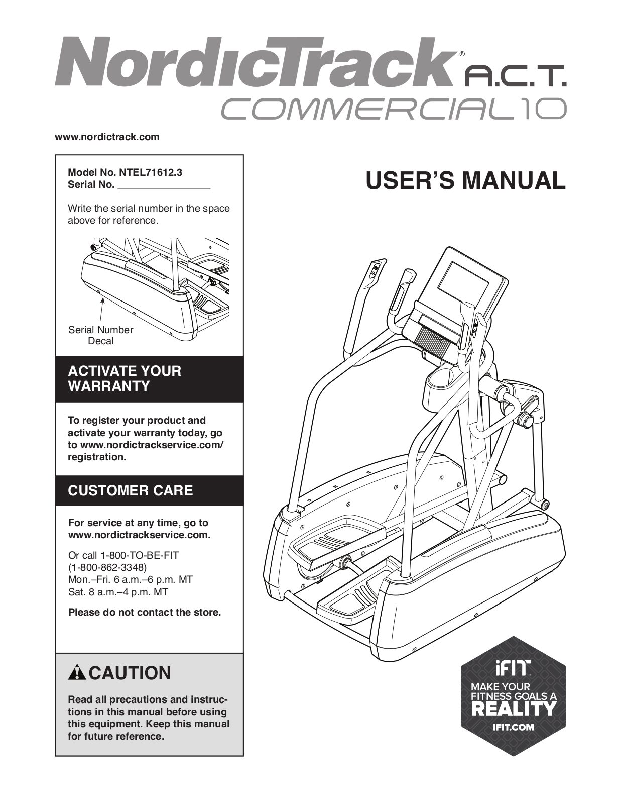 NordicTrack NTEL716123 Owner's Manual