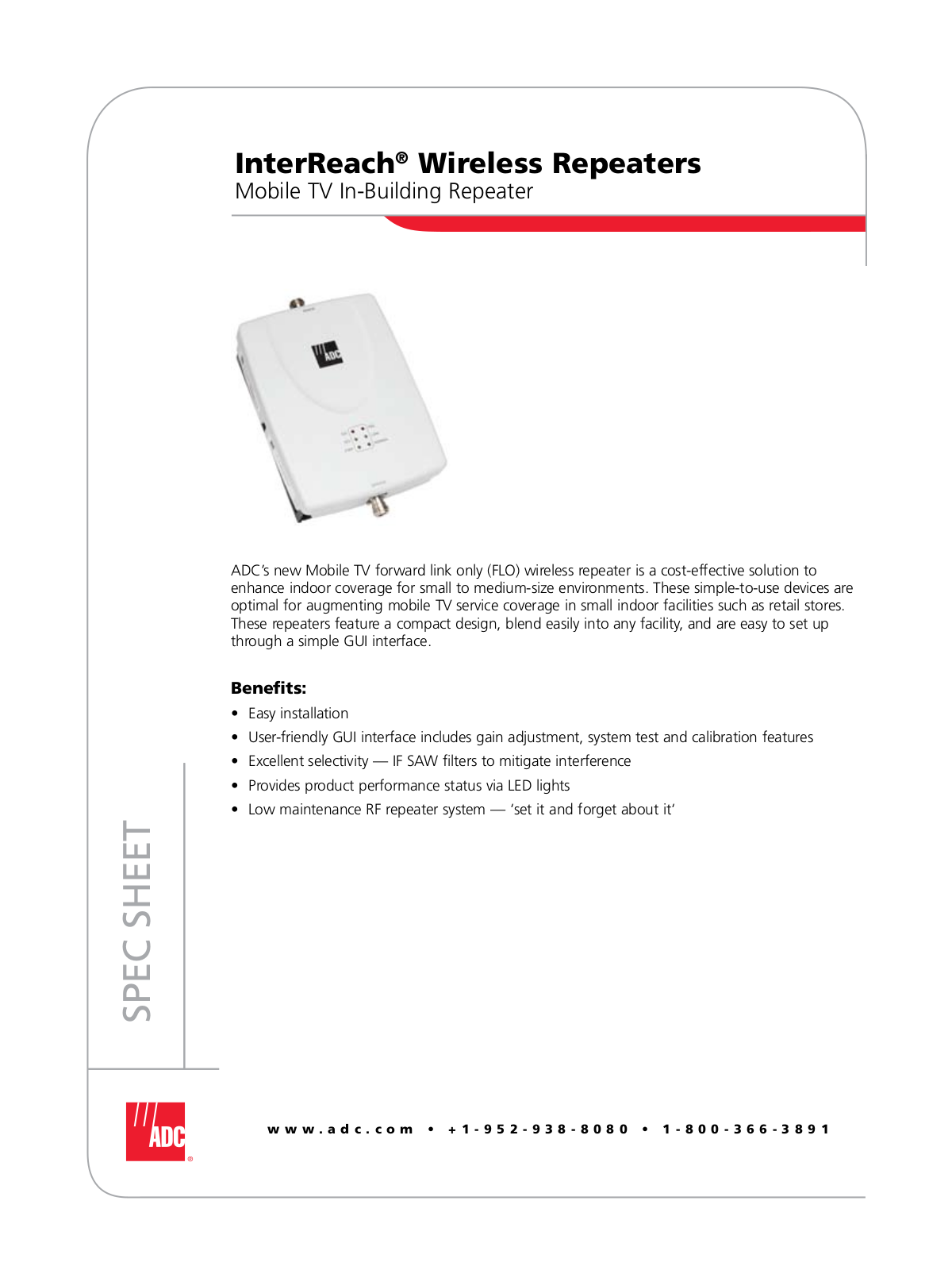 ADC Wireless Repeaters InterReach User Manual