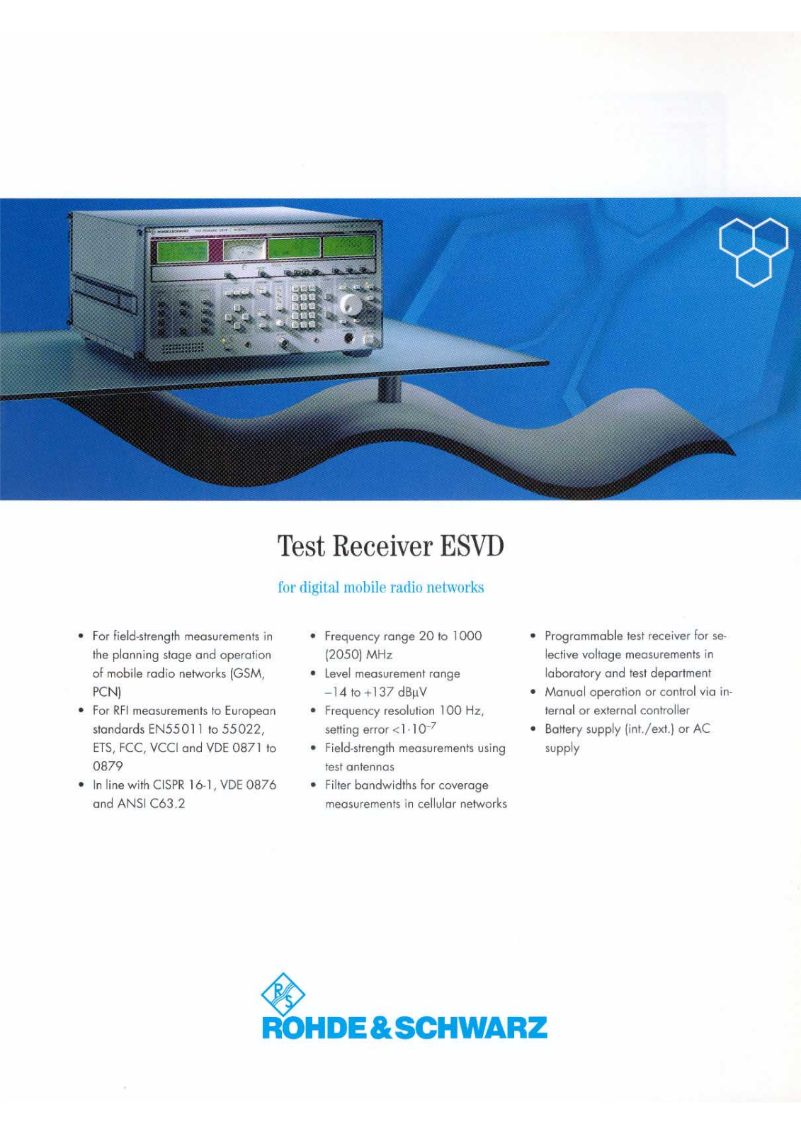 Rohde & Schwarz ESVD 1026.5506.10 Datasheet