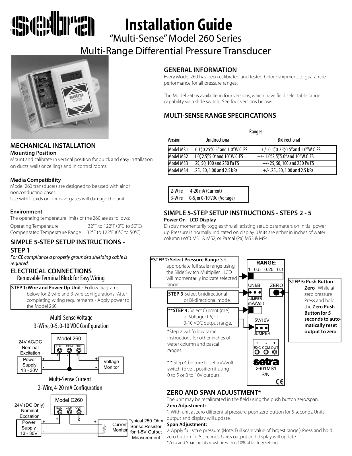 Setra 260 Operating Manual