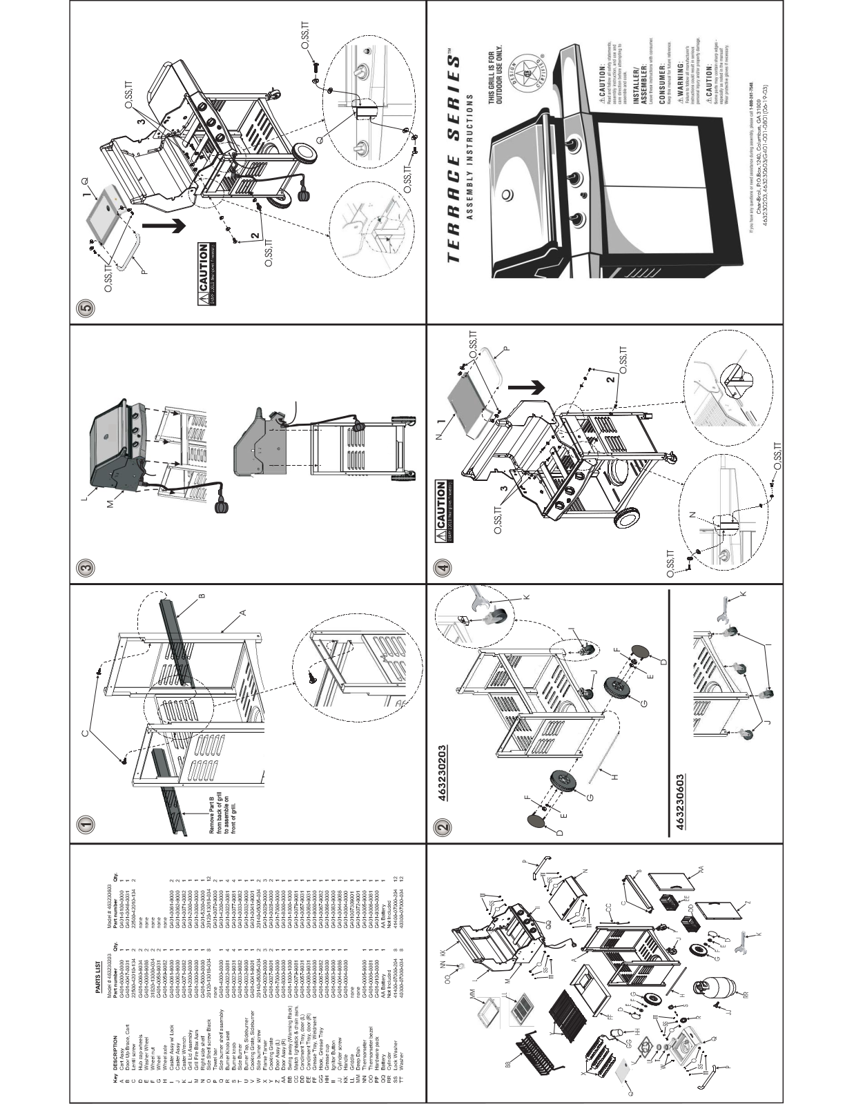 Charbroil 463230203, 463230603 Owner's Manual