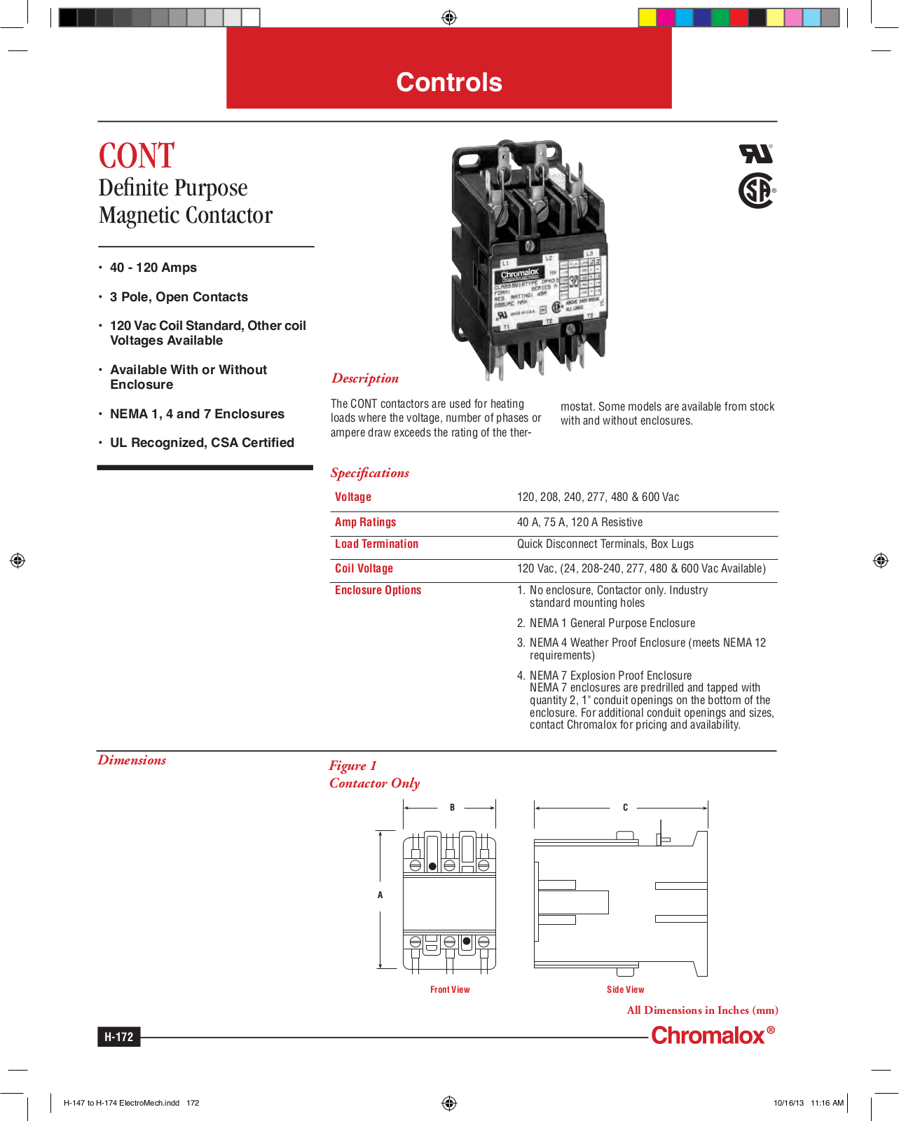 Chromalox CONT Catalog Page