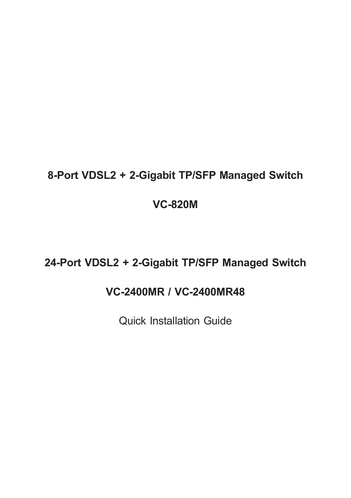 PLANET VC-2400MR User Manual