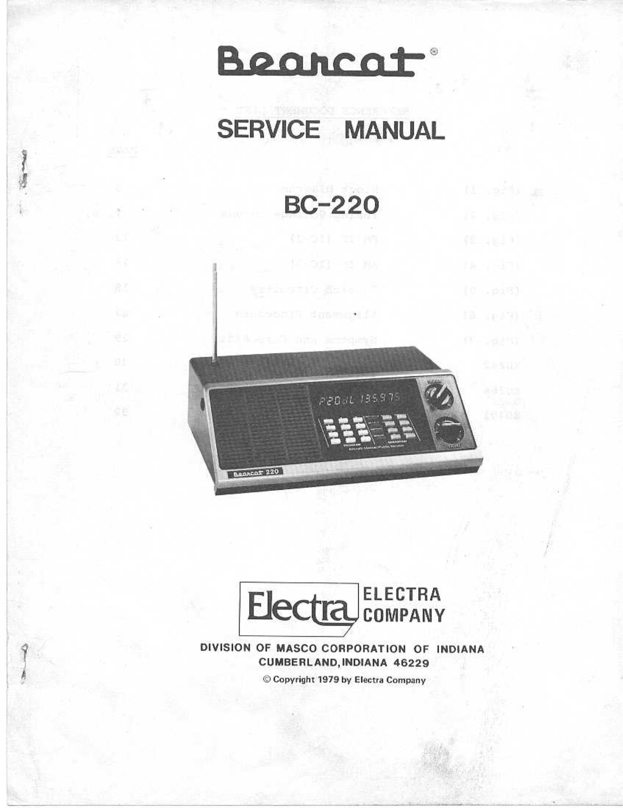 Electra BC-220 User Manual