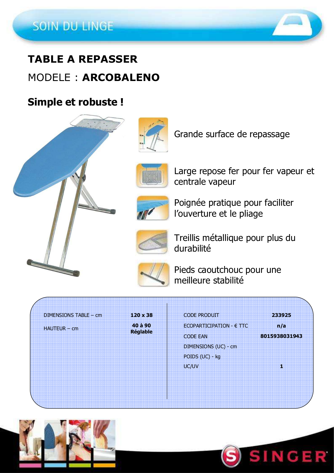 SINGER ARCOBALENO User Manual