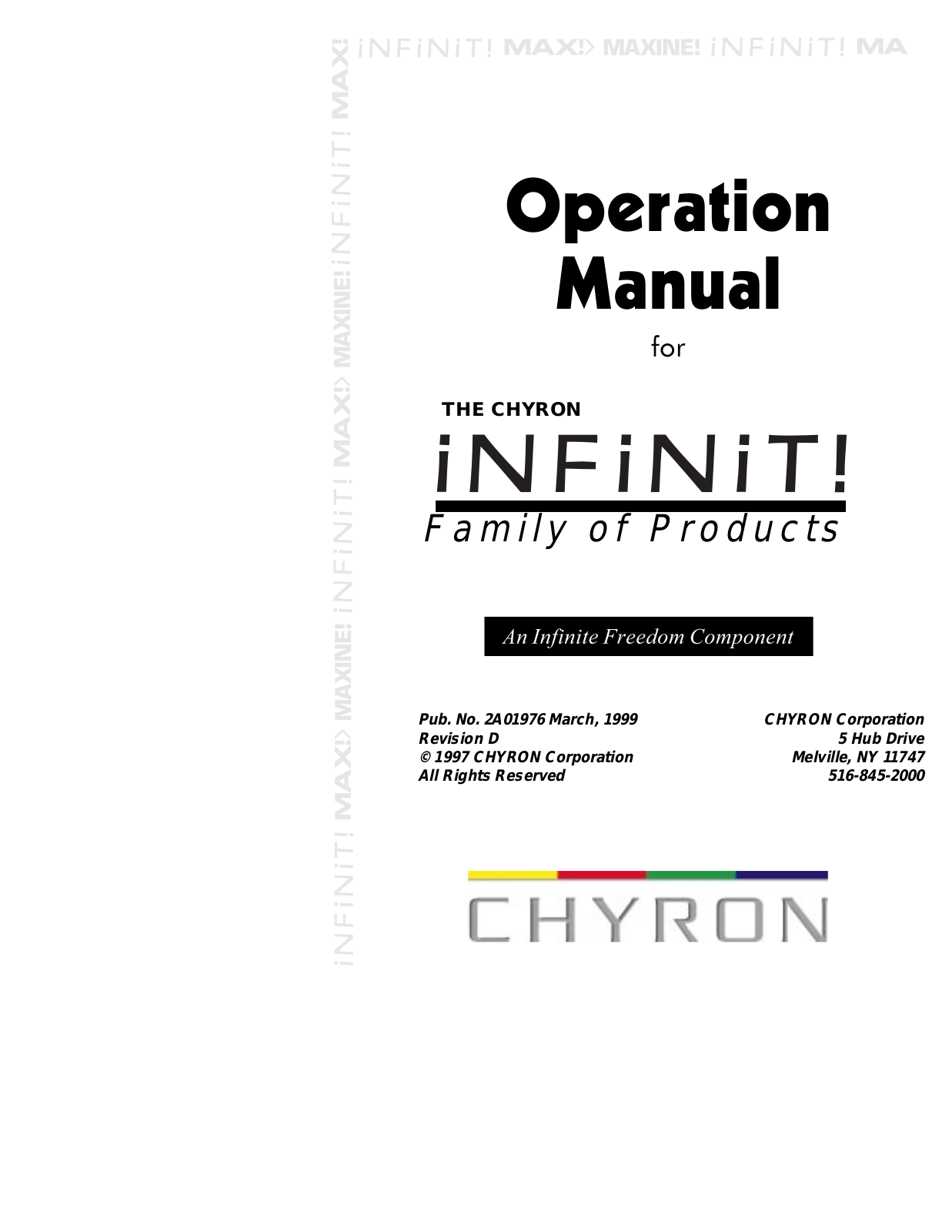 Chyron infinit! series Operation Manual - ManualMachine.com