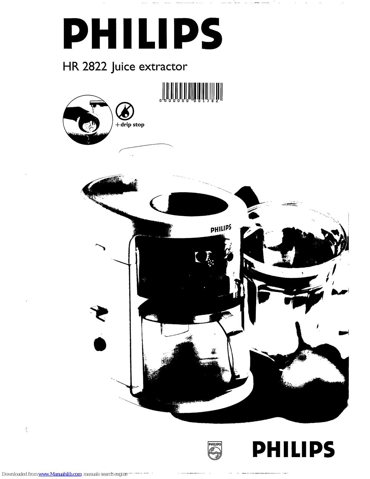 Philips HR 2822 Specification Sheet - ManualMachine.com