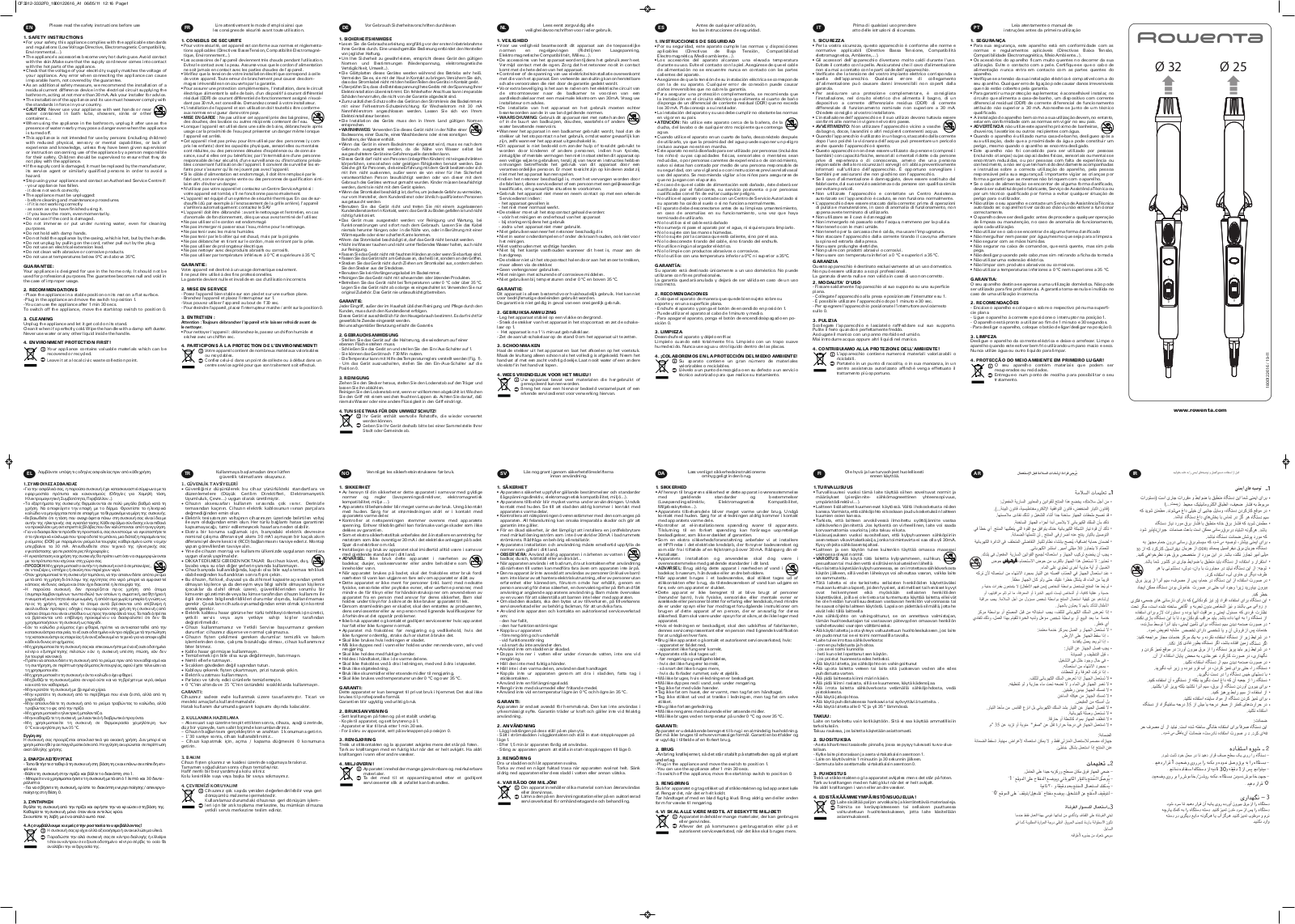 Rowenta CF3312 User Manual