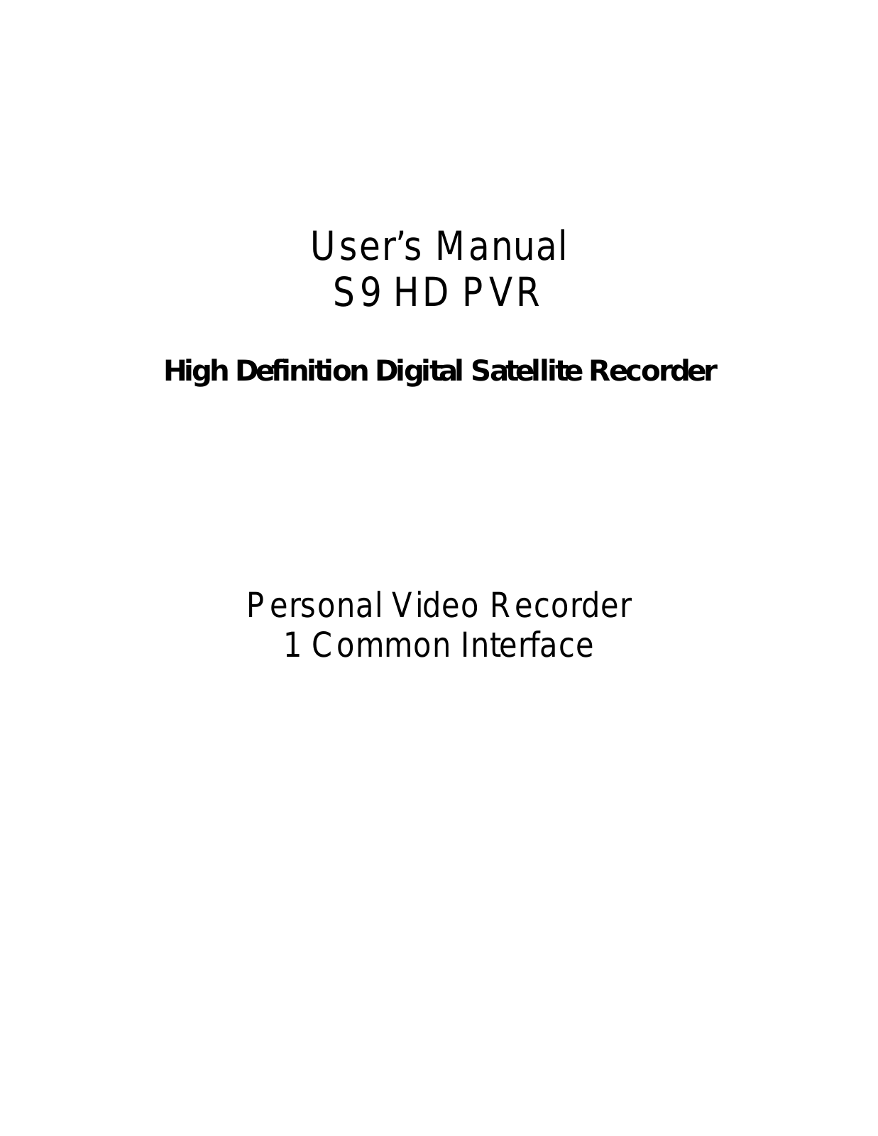 Openbox S9 HD PVR User Manual - ManualMachine.com