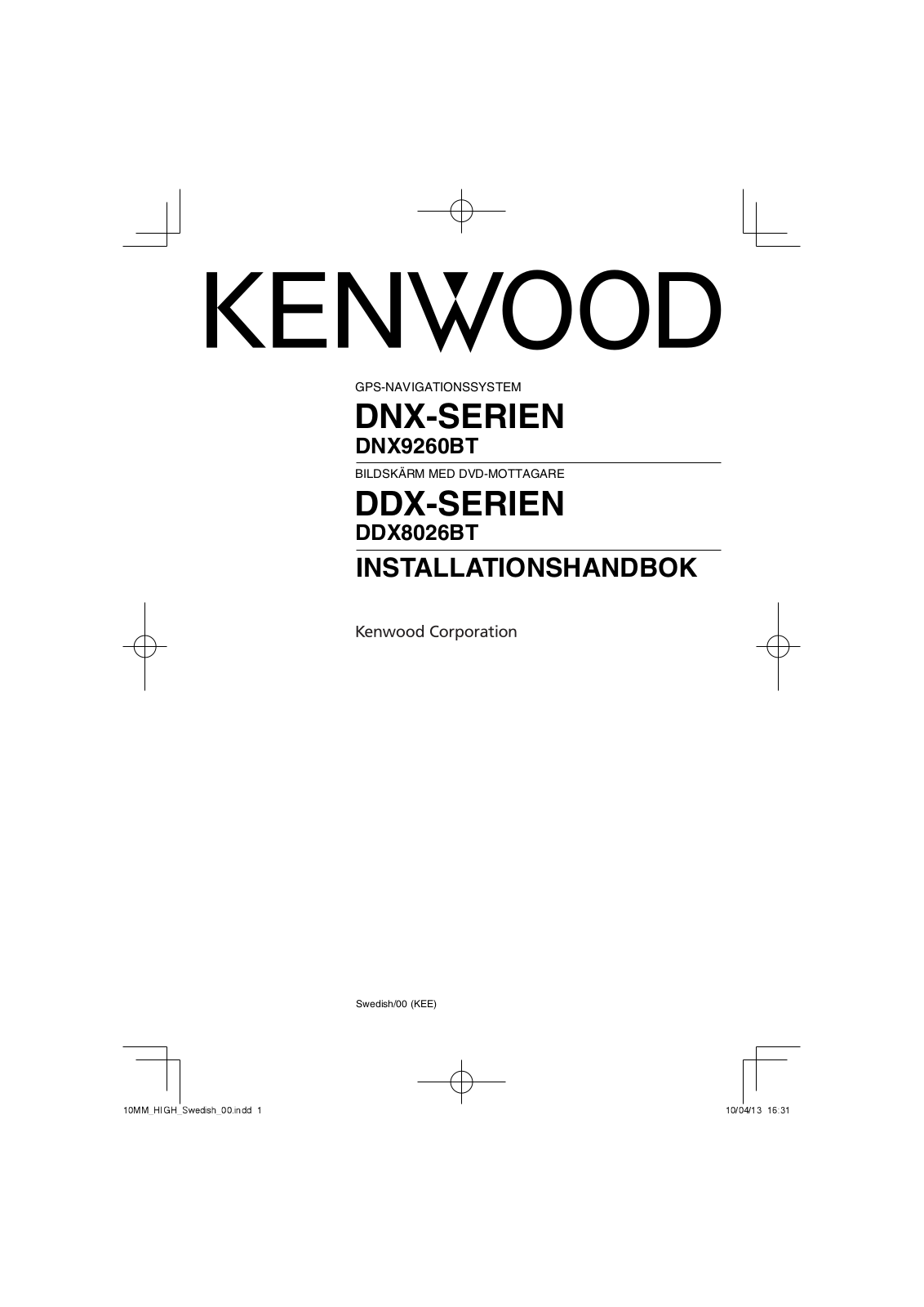 Kenwood DDX8026BT, DNX9260BT User Manual