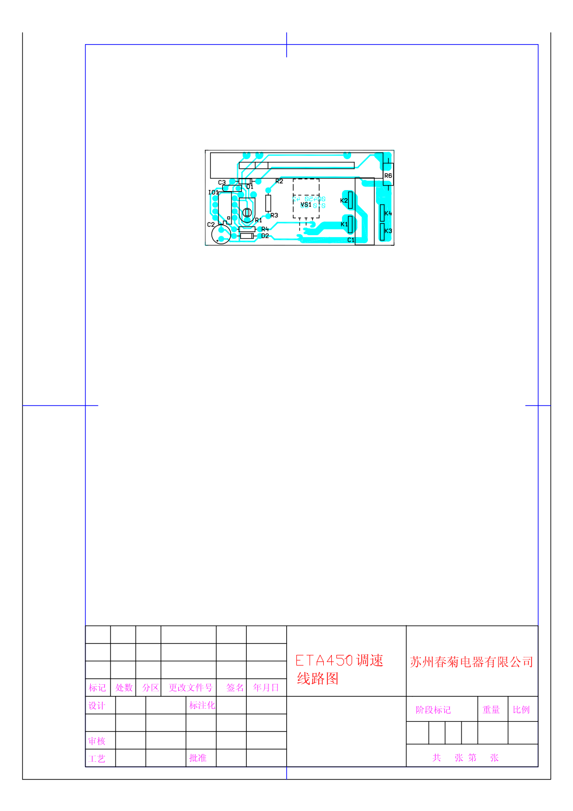 Vitek ETA 450 PCB LAYOUT DIAGRAM