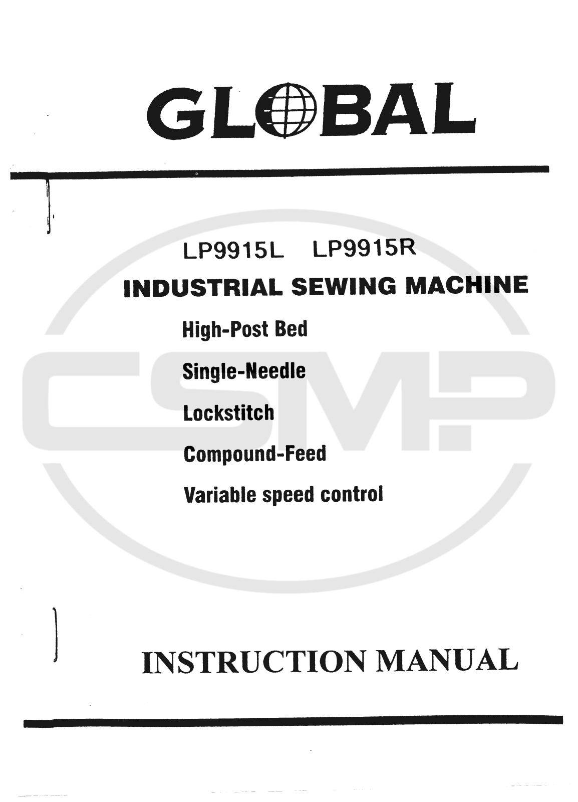 Global LP9915R Parts Book