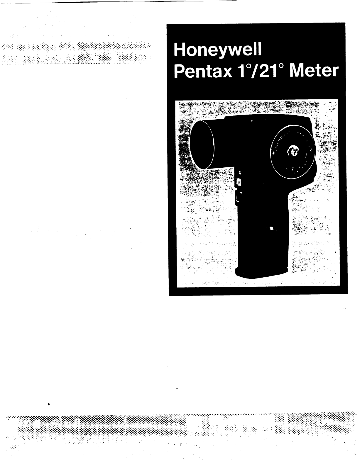 Pentax 1/21 DEGREE SPOTMETER Operating manual