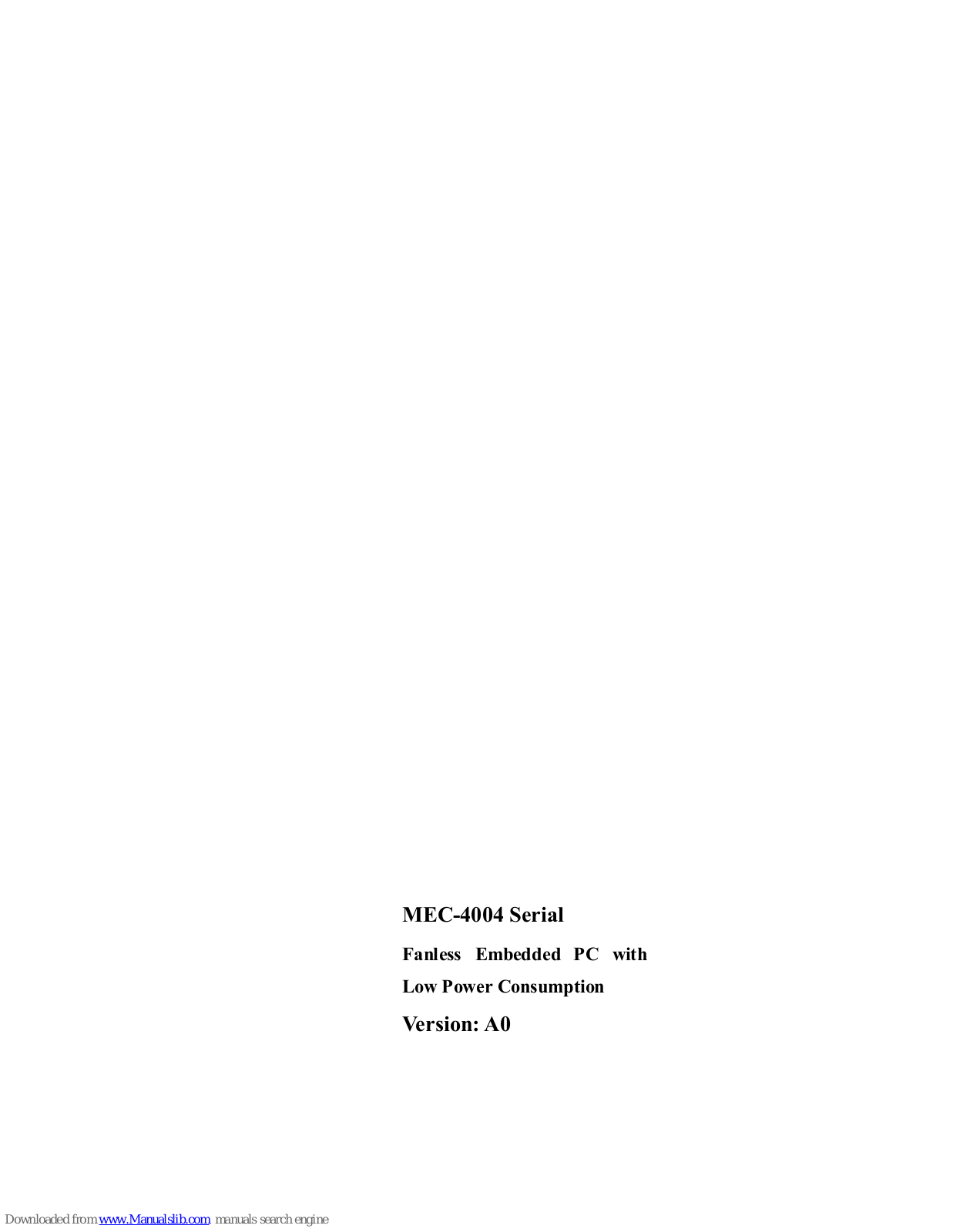 EVOC MEC-4004 User Manual - ManualMachine.com