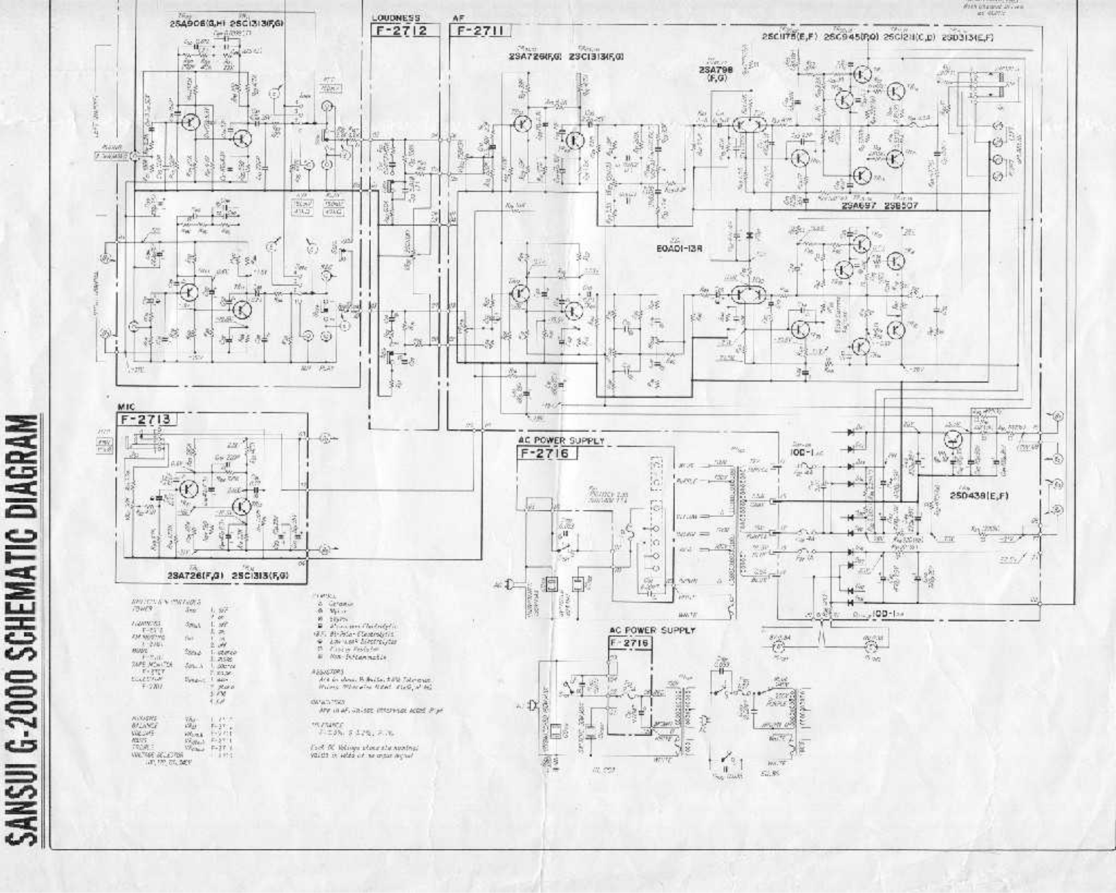 Sansui G-2000 Schematic