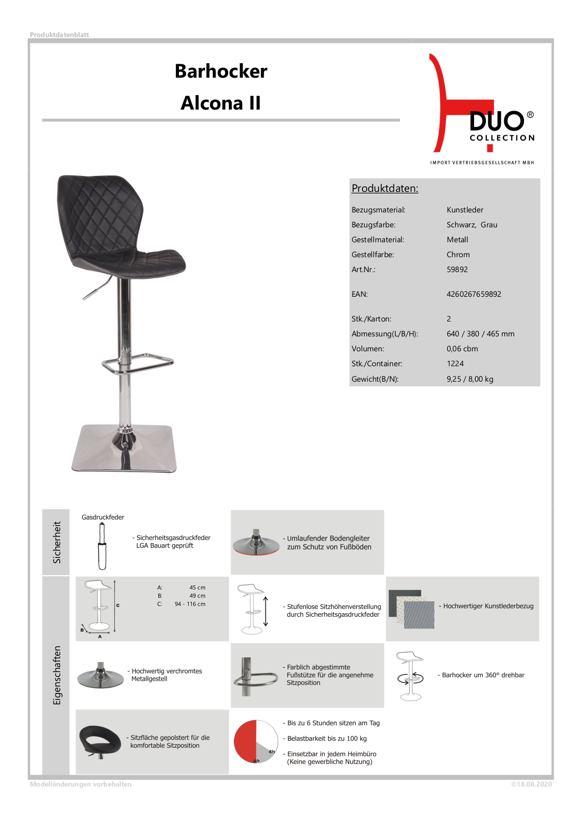 Duo Collection Barhocker Alcona Assembly instructions