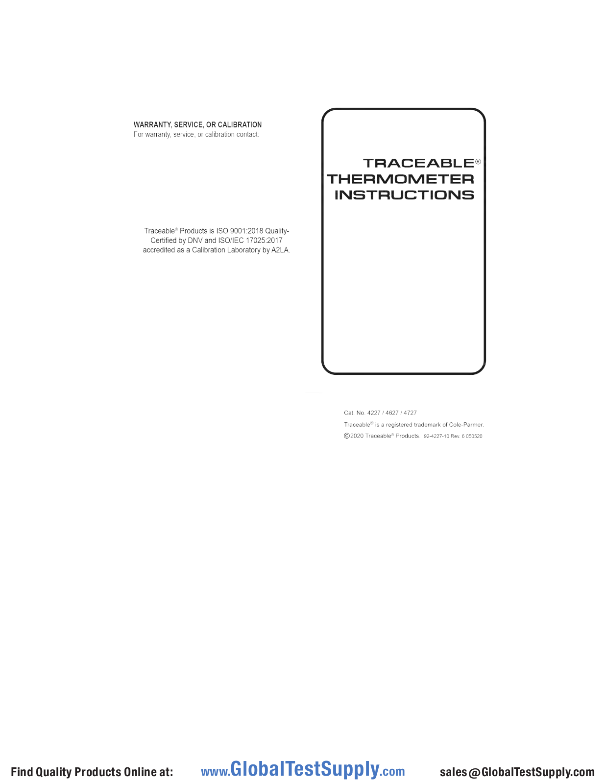 Traceable 4227 User manual - ManualMachine.com
