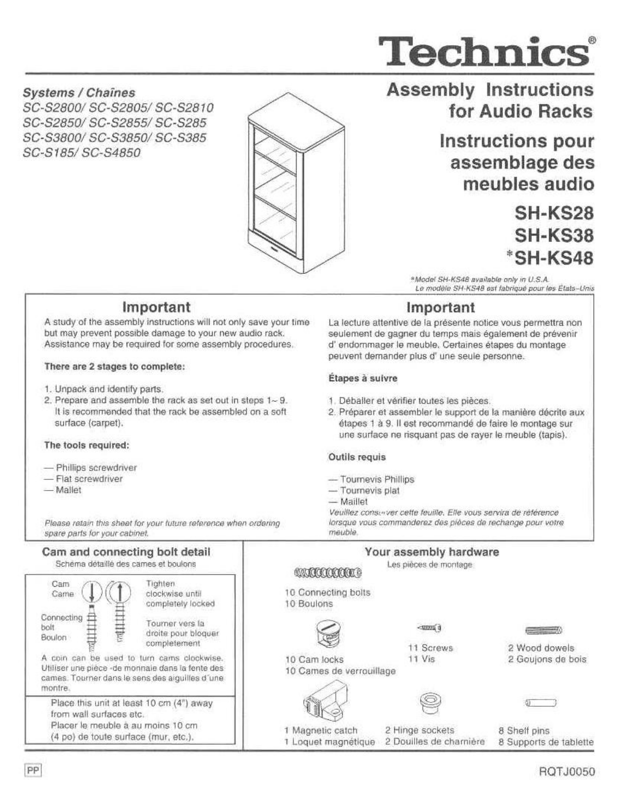 Technics SH-KS38, SH-KS28, SH-KS48 User Manual