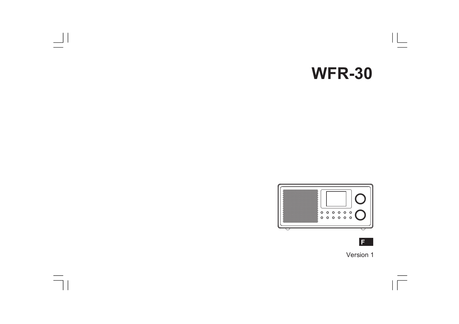 SANGEAN WFR-30 User Manual