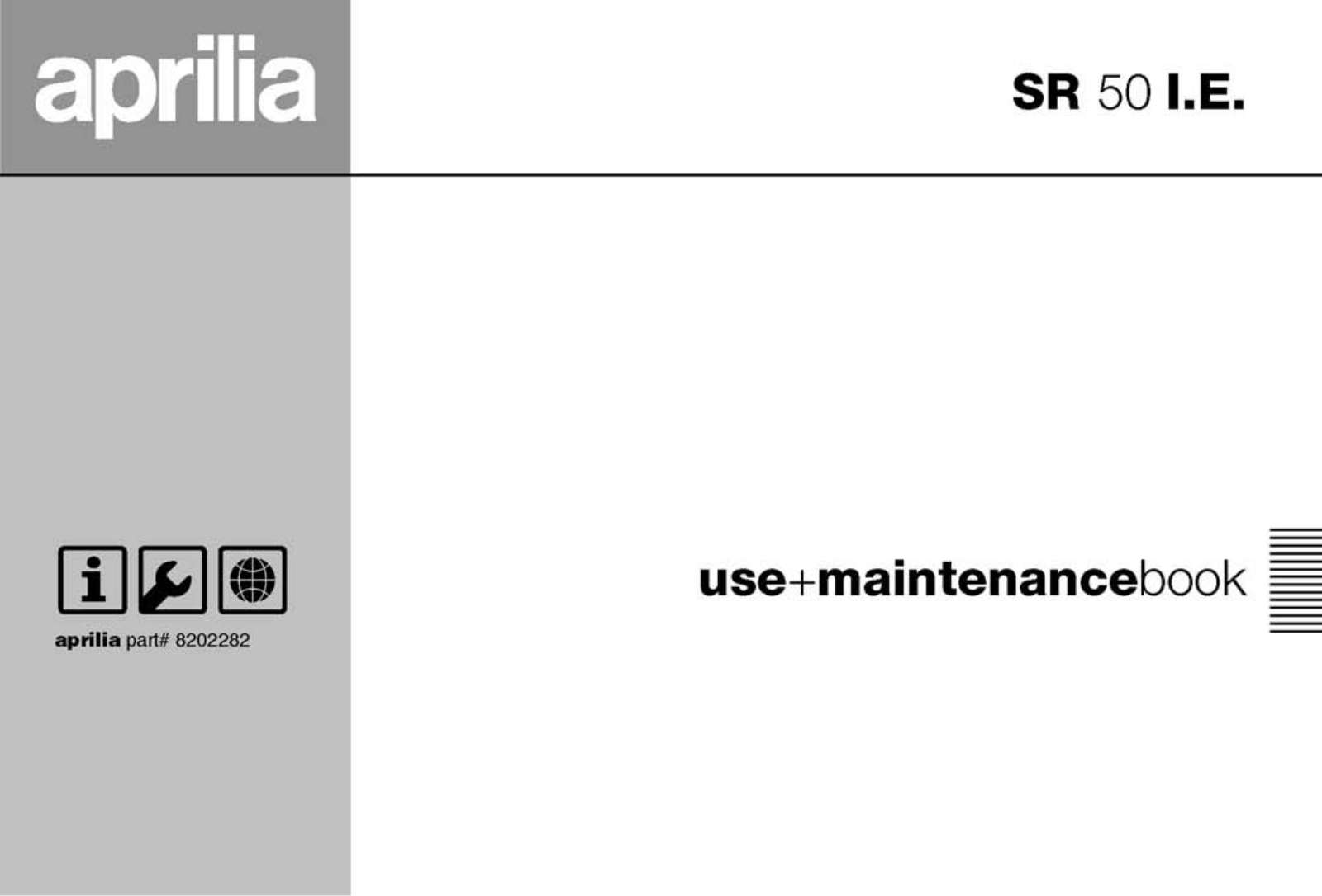 Aprilia SR 50 2003 Owner's manual