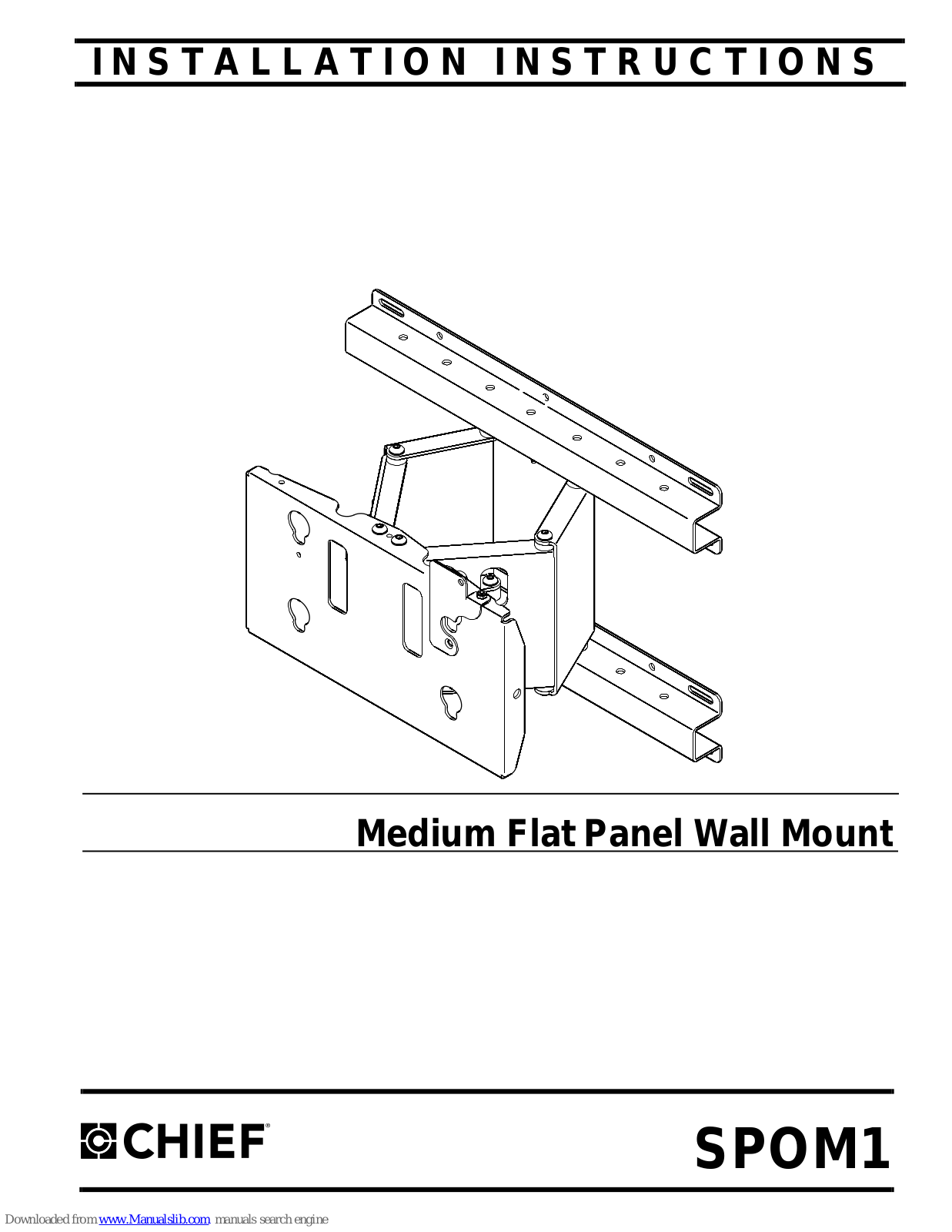 CHIEF SPOM1 Installation Instructions Manual