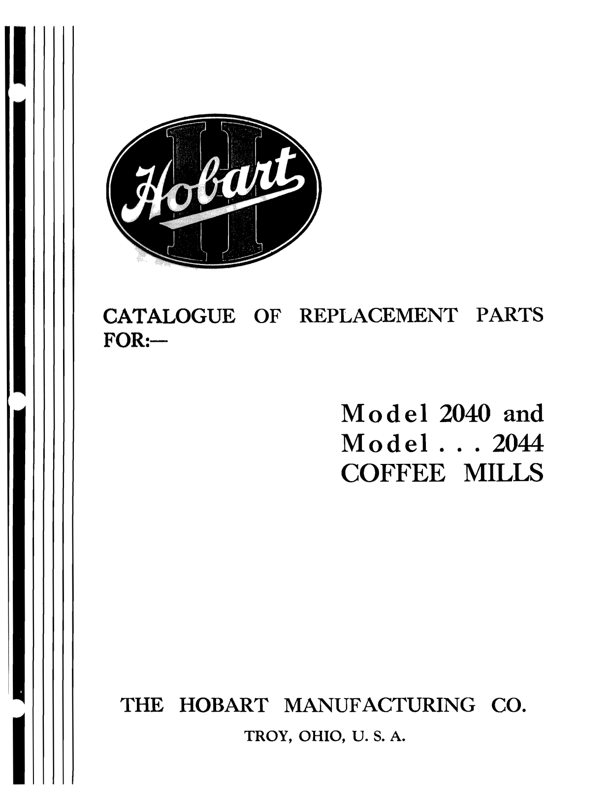 Hobart 2040 Parts Manual