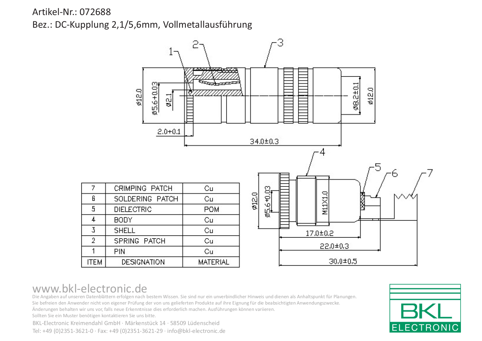 BKL DC-BU 072688 Datasheet - ManualMachine.com