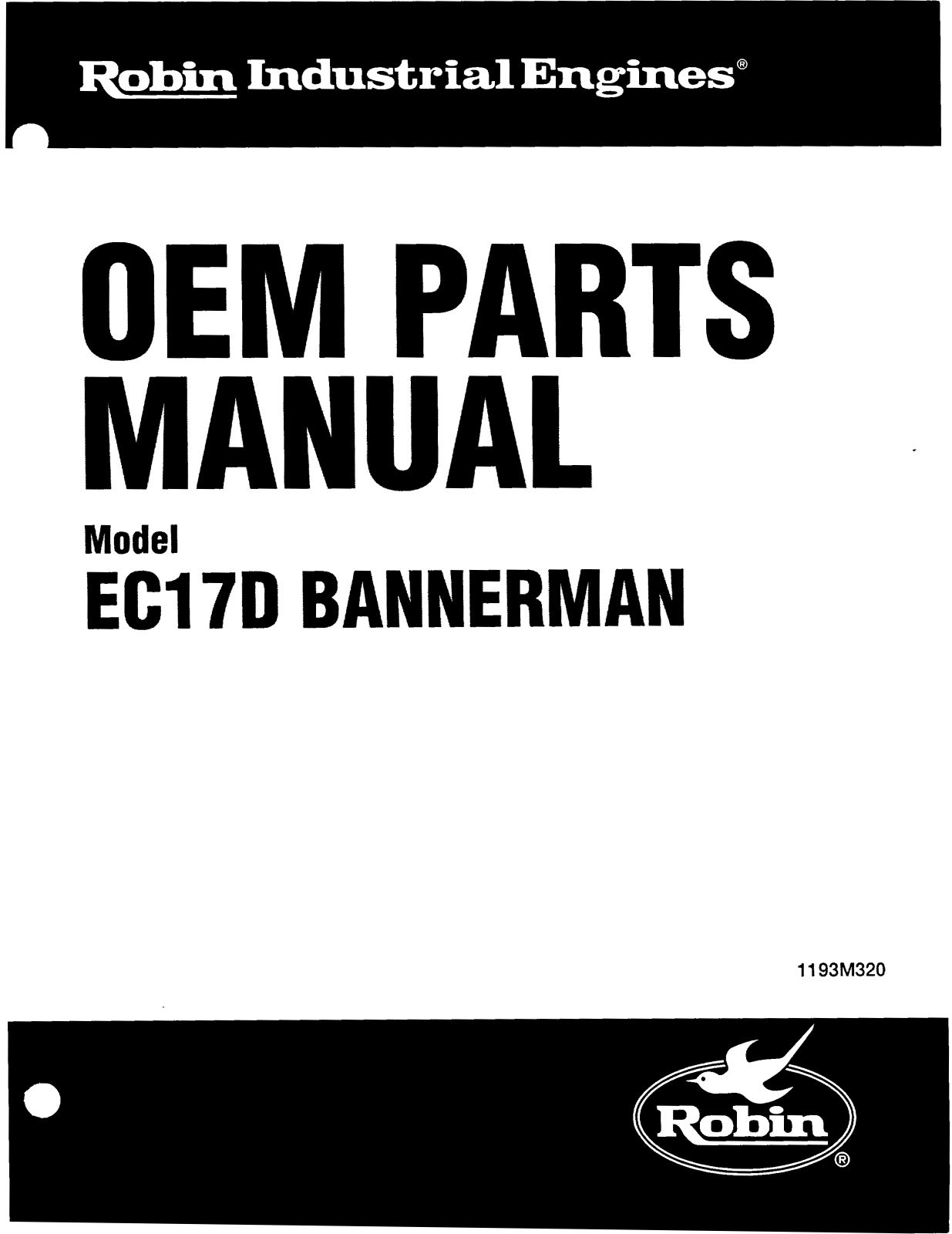 Subaru Robin Power Products EC17D User Manual