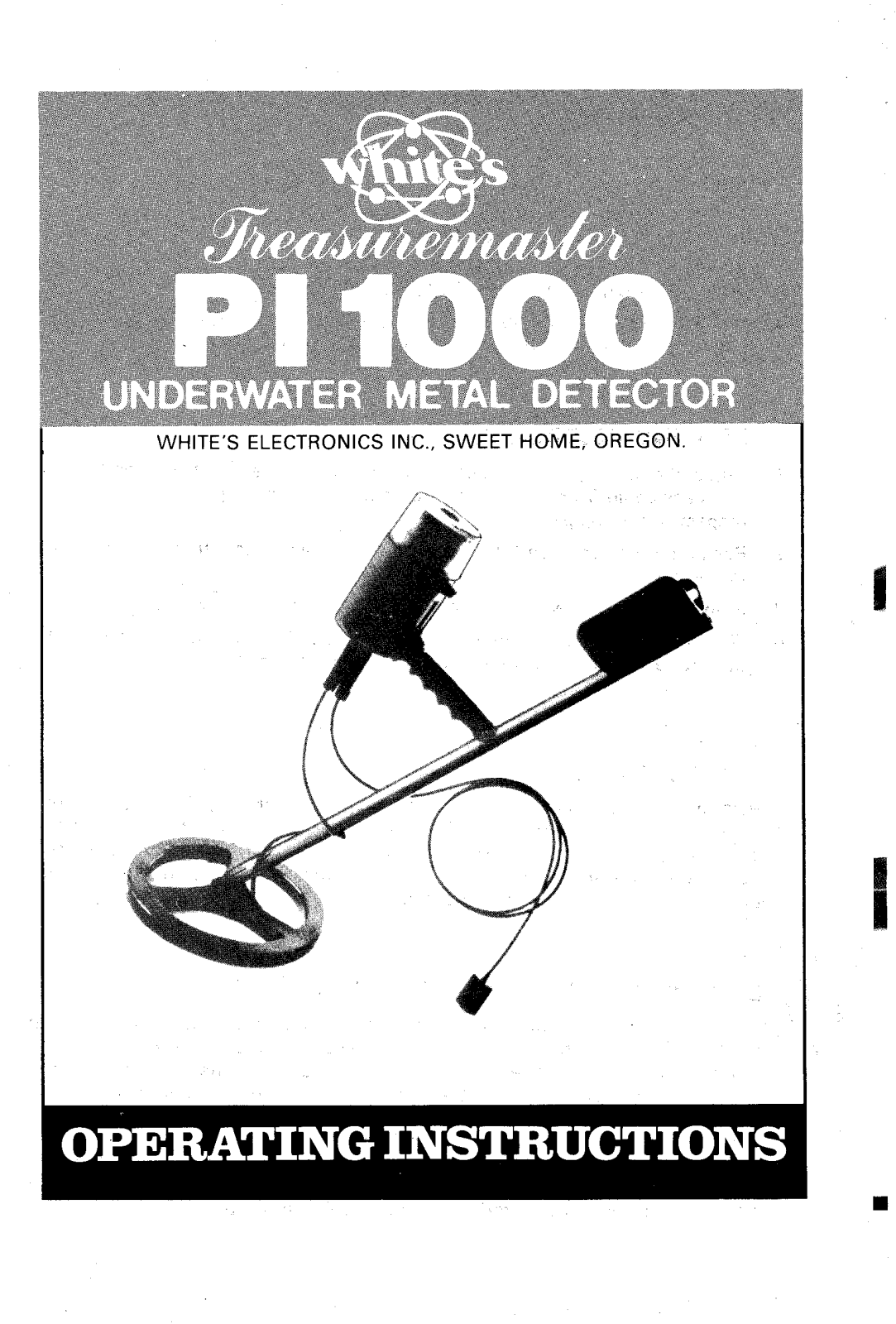 Whites Electronics TM PI 1000 User Manual