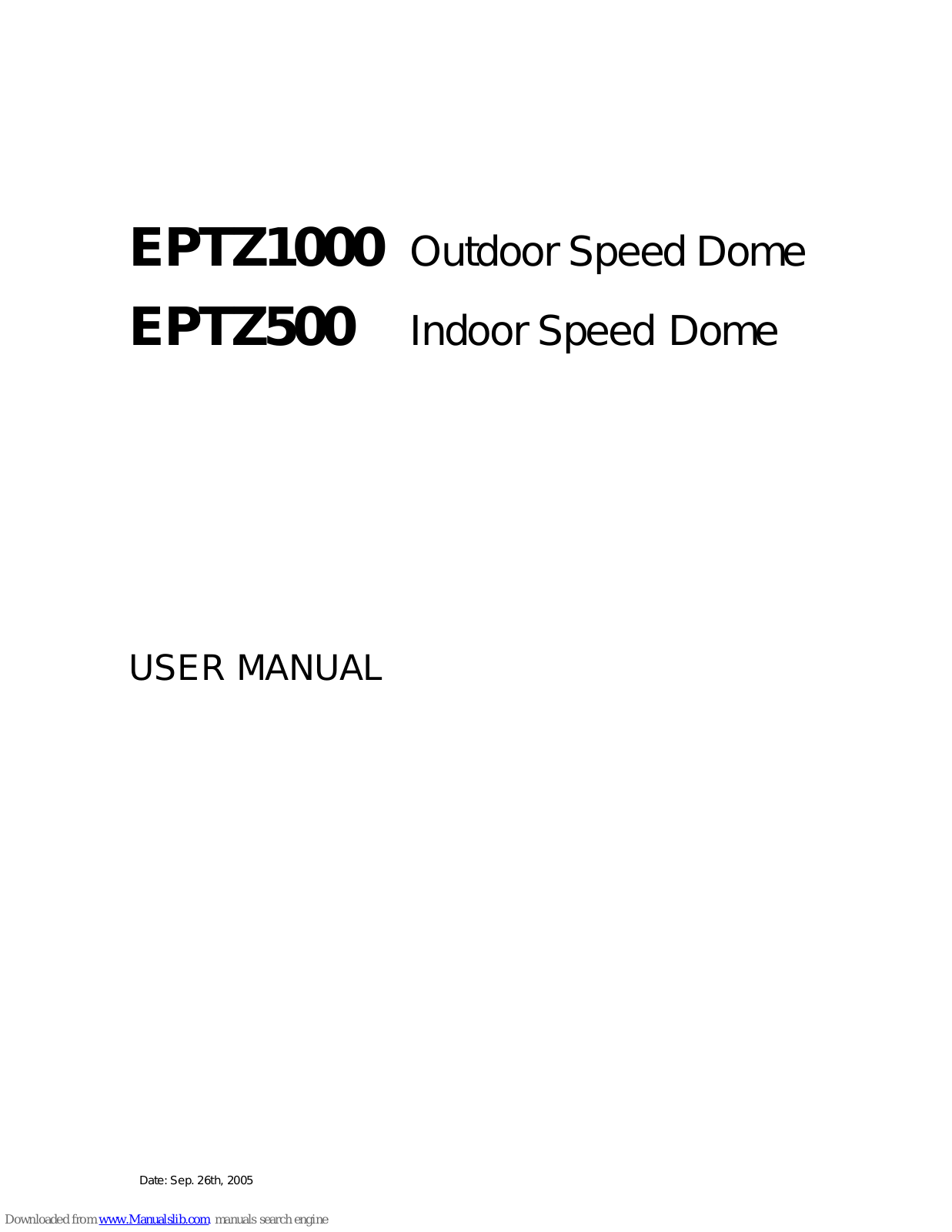 EverFocus EPTZ1000, EPTZ500 User Manual