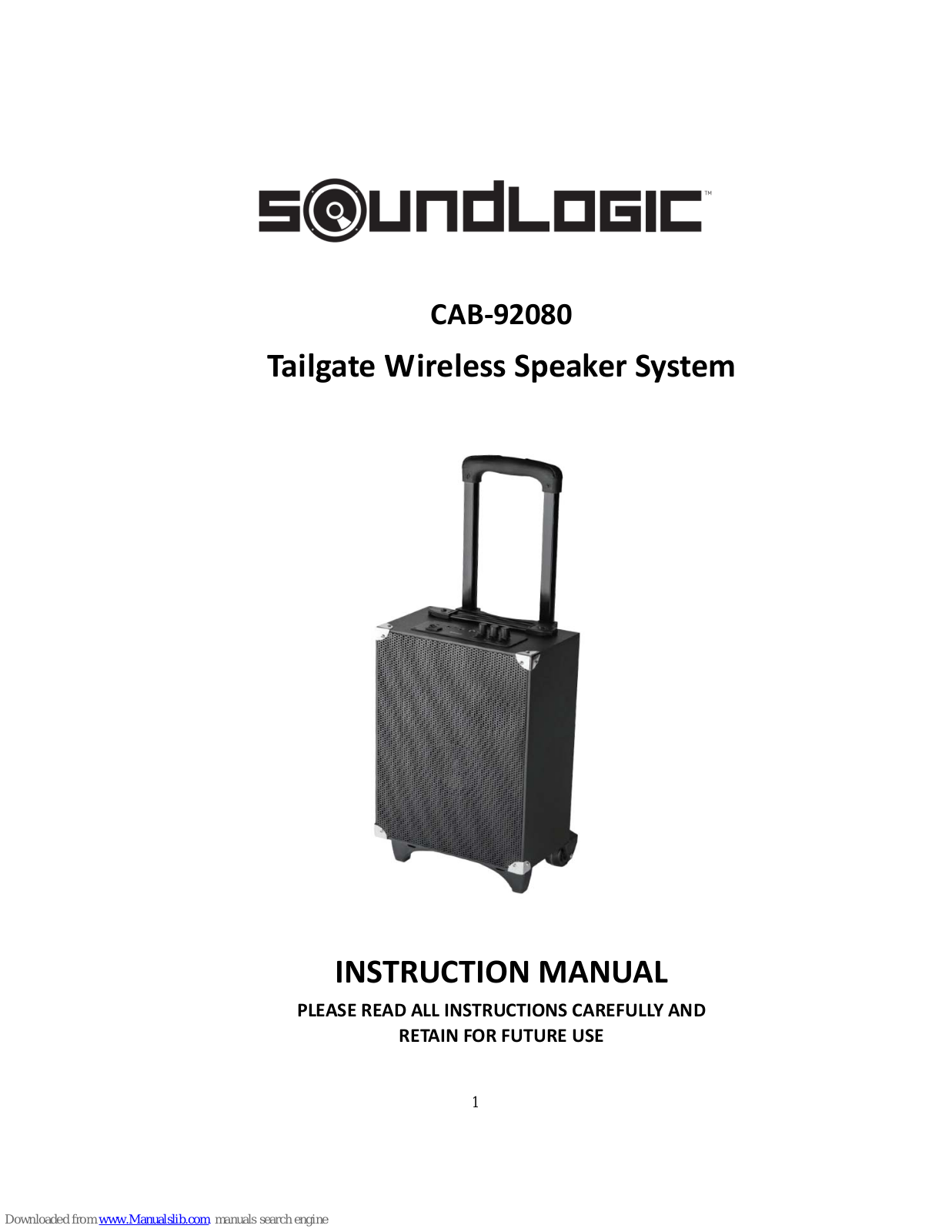 SoundLogic CAB-92080 Instruction Manual