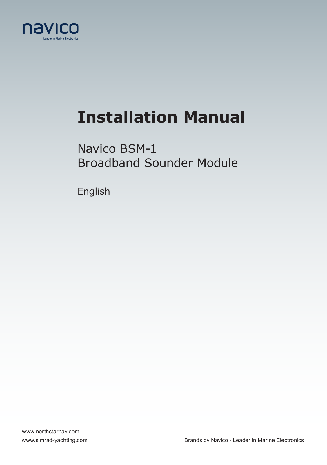 Navico BSM-1 Installation Manual