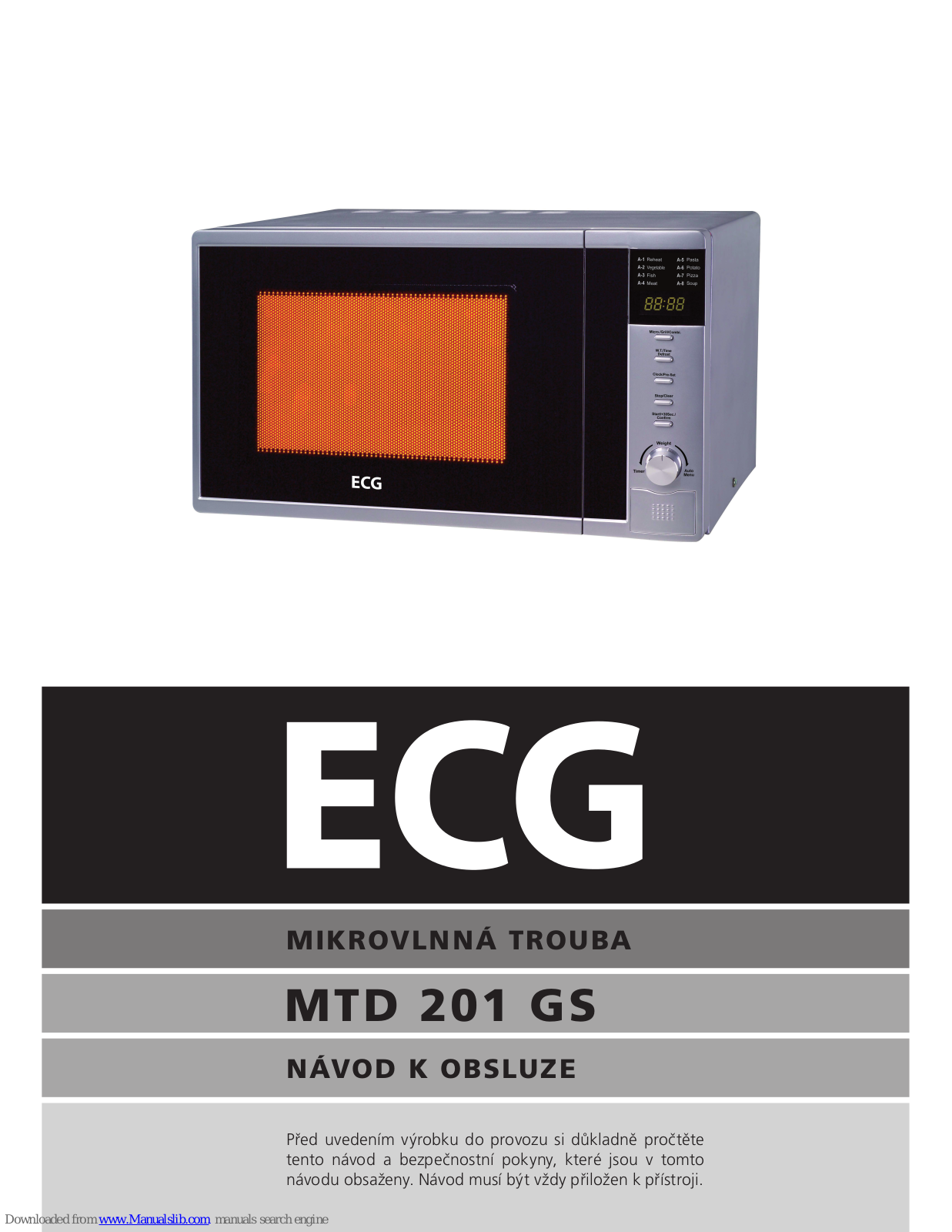 ECG MTD 201 GS User Manual